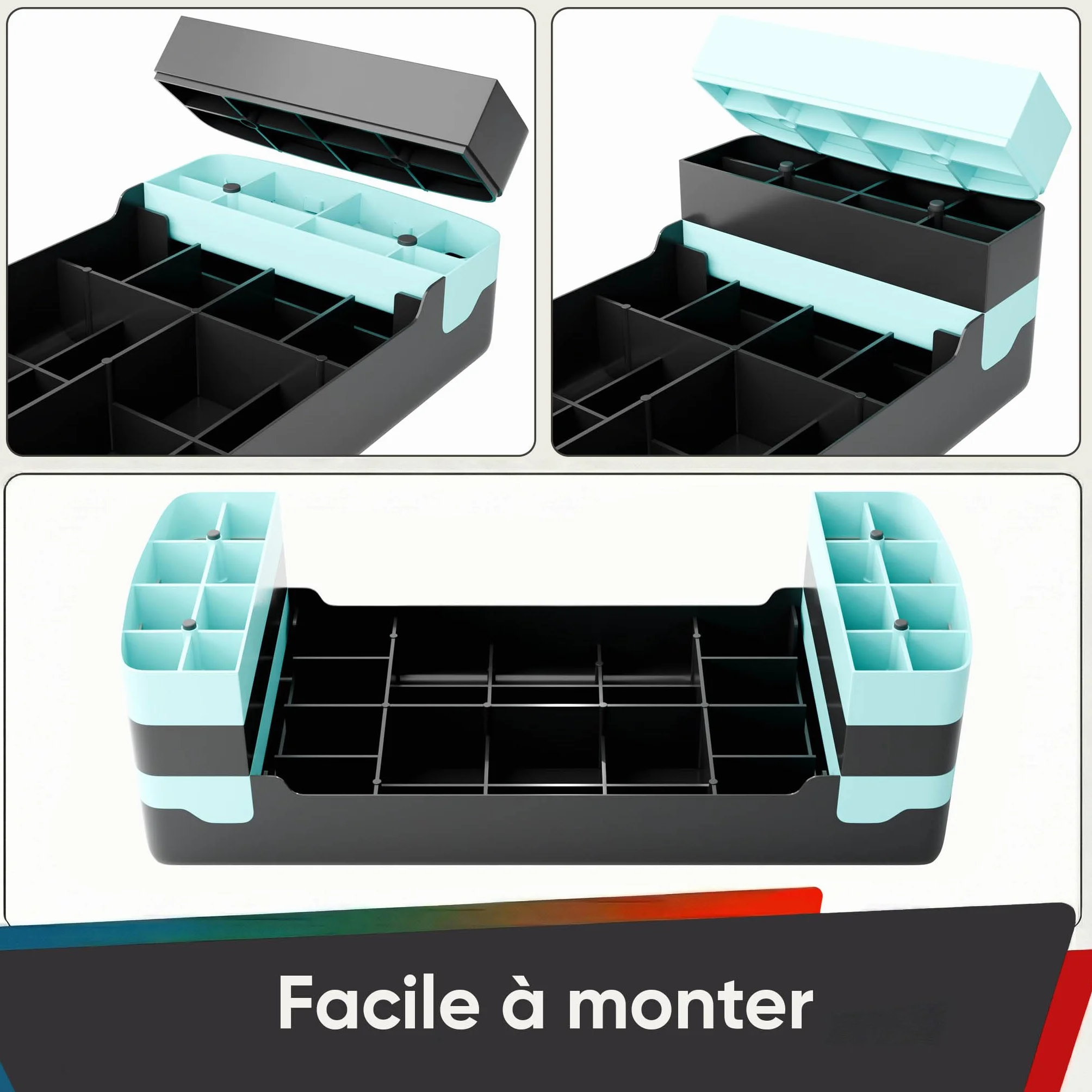 Ultrasport Step Aérobic Antidérapant Réglable 3 Niveaux Stepper Fitness 68 x 28 cm Bleu