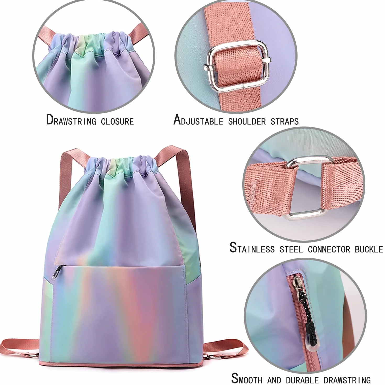Sac à Dos Grand Imperméable Multifonction Sport Femme Homme Piscine Gym Voyage 43x32x16cm