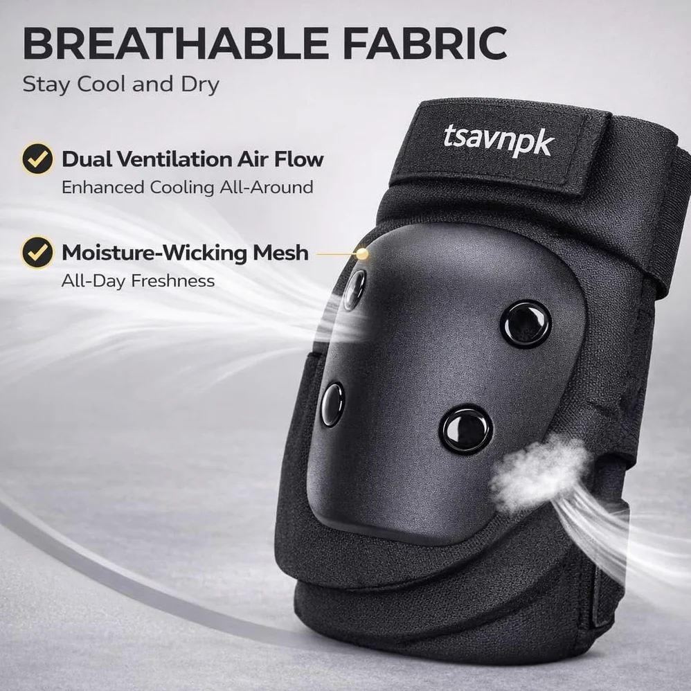 Équipement de protection pour skateboard, équipement de protection de patin, genouillères, tortue de glace, ensemble de 6 pièces épaisses