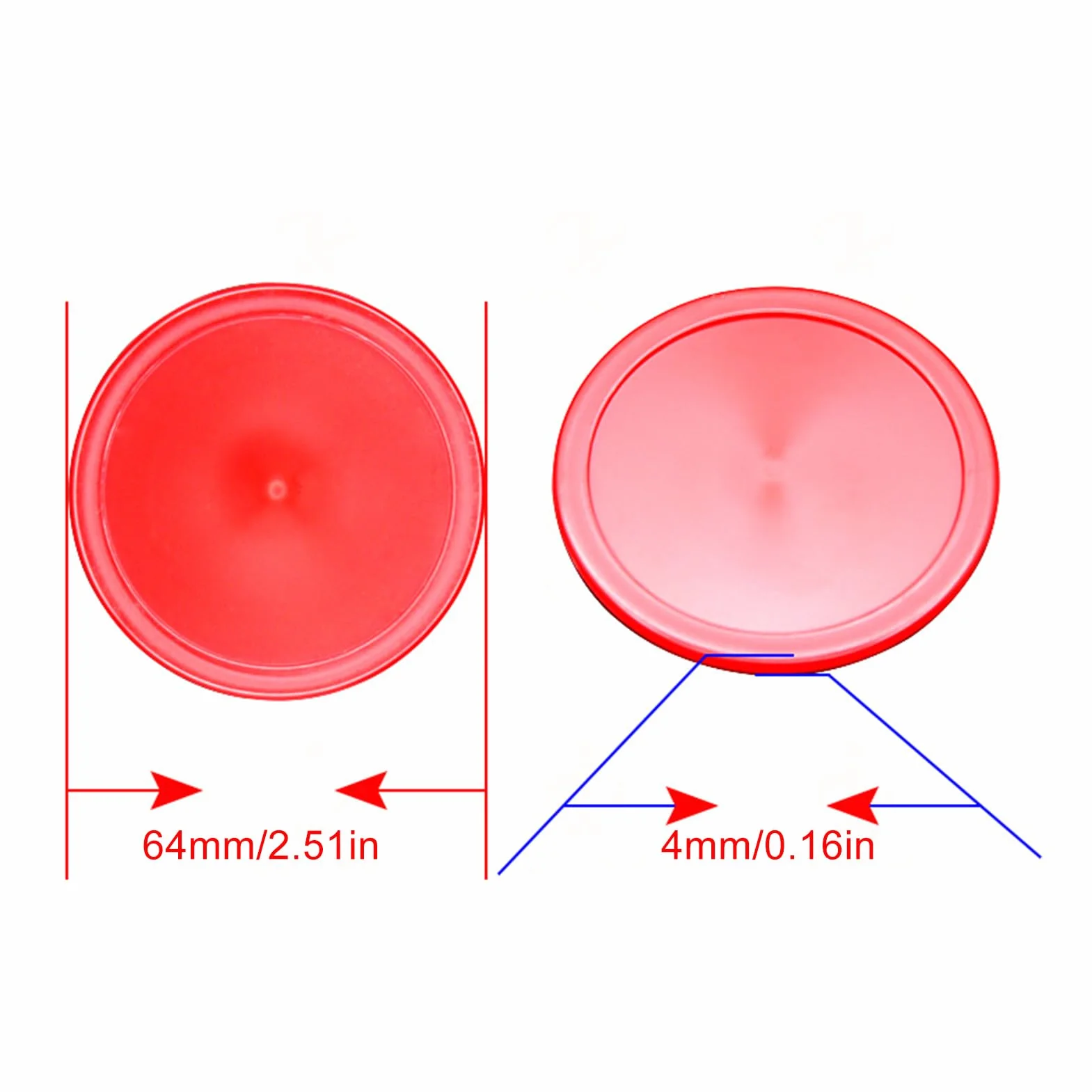 Palets de hockey sur glace multicolores Lot de 8 pour jeux de table Accessoires lumineux légers flexibles lisses adultes divertissement à domicile sports