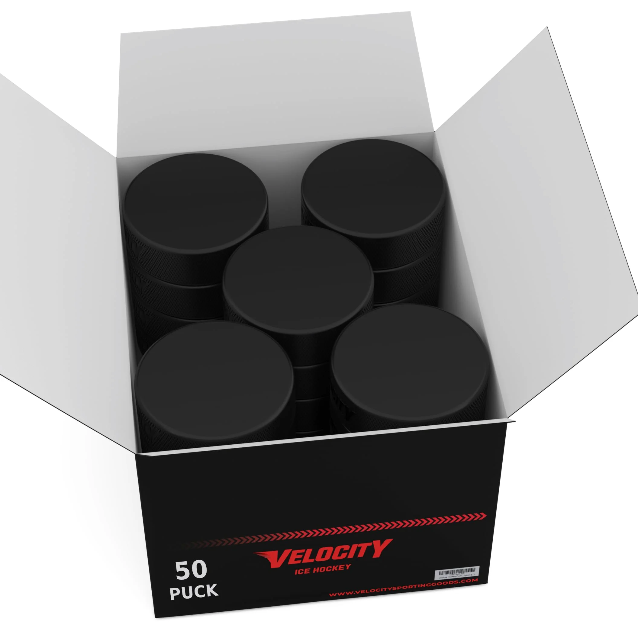 Velocity Lot de 5, 10, 25, 50 et 100 palets de hockey pour entraînement junior légers, officiels seniors, poids lourds
