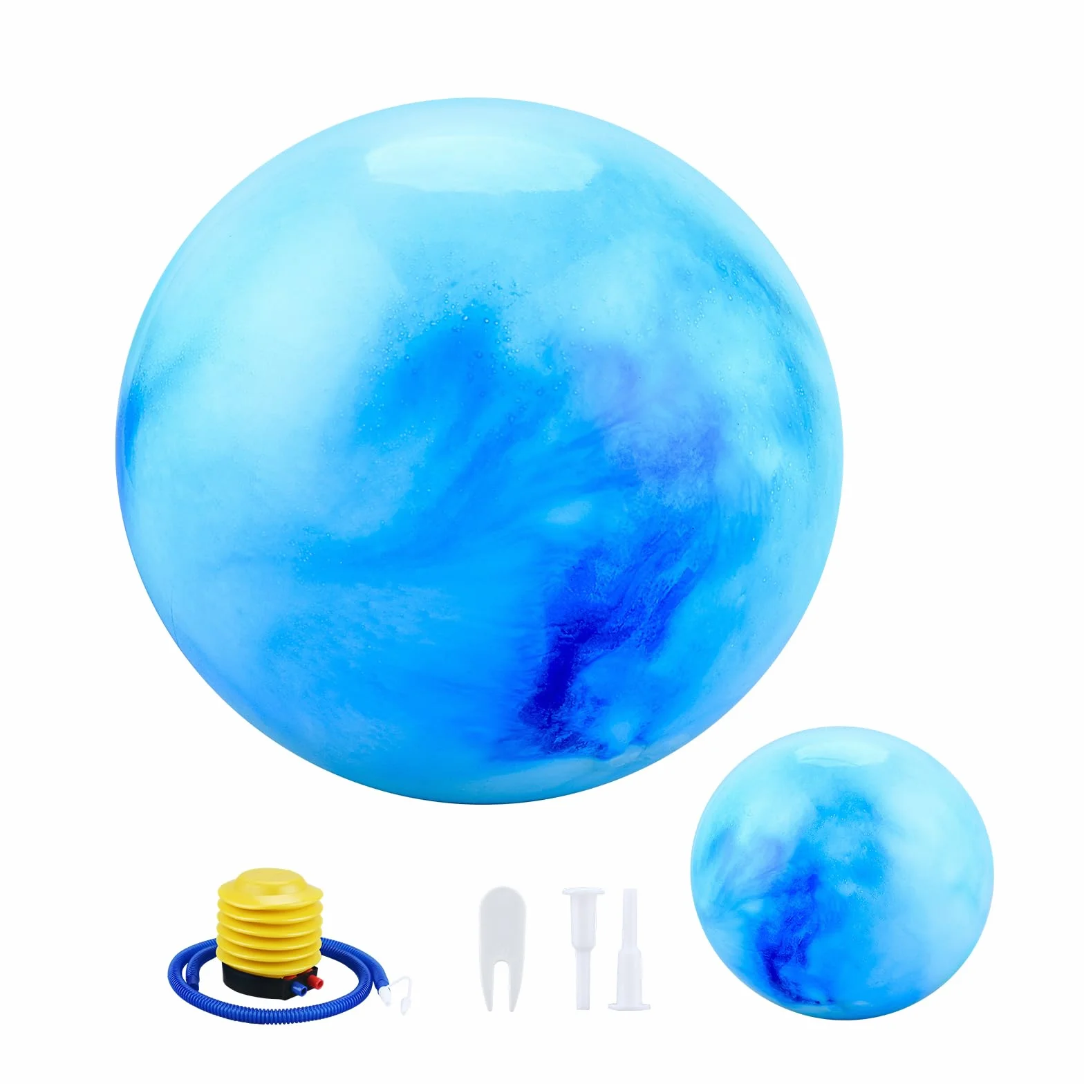 Ballon Swiss Ball 65cm Anti-Slip Pilates Yoga Fitness Accessoires avec Gonfleur