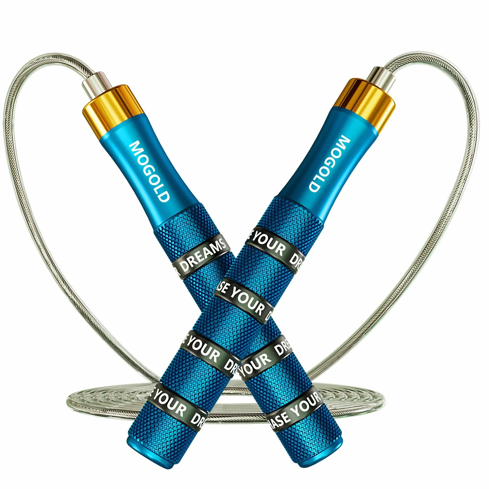 Corde à sauter réglable Pro – Fil d'acier PVC 4 mm avec double roulement à billes et rotation 360° – Poignées ergonomiques métal/caoutchouc pour crossfit HIIT