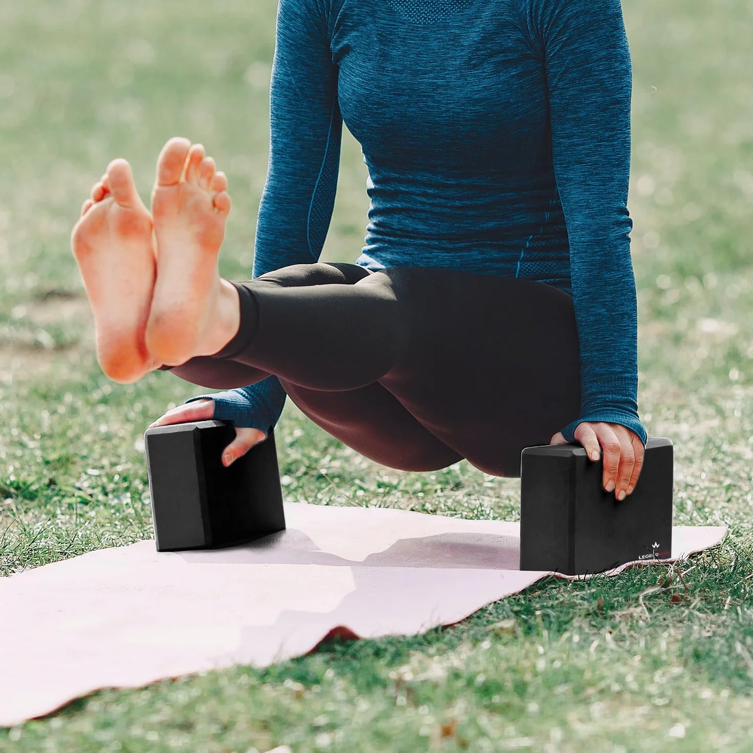 Blocs de Yoga Antidérapants Pack de 2 - Accessoires pour Pilates, Méditation, Fitness
