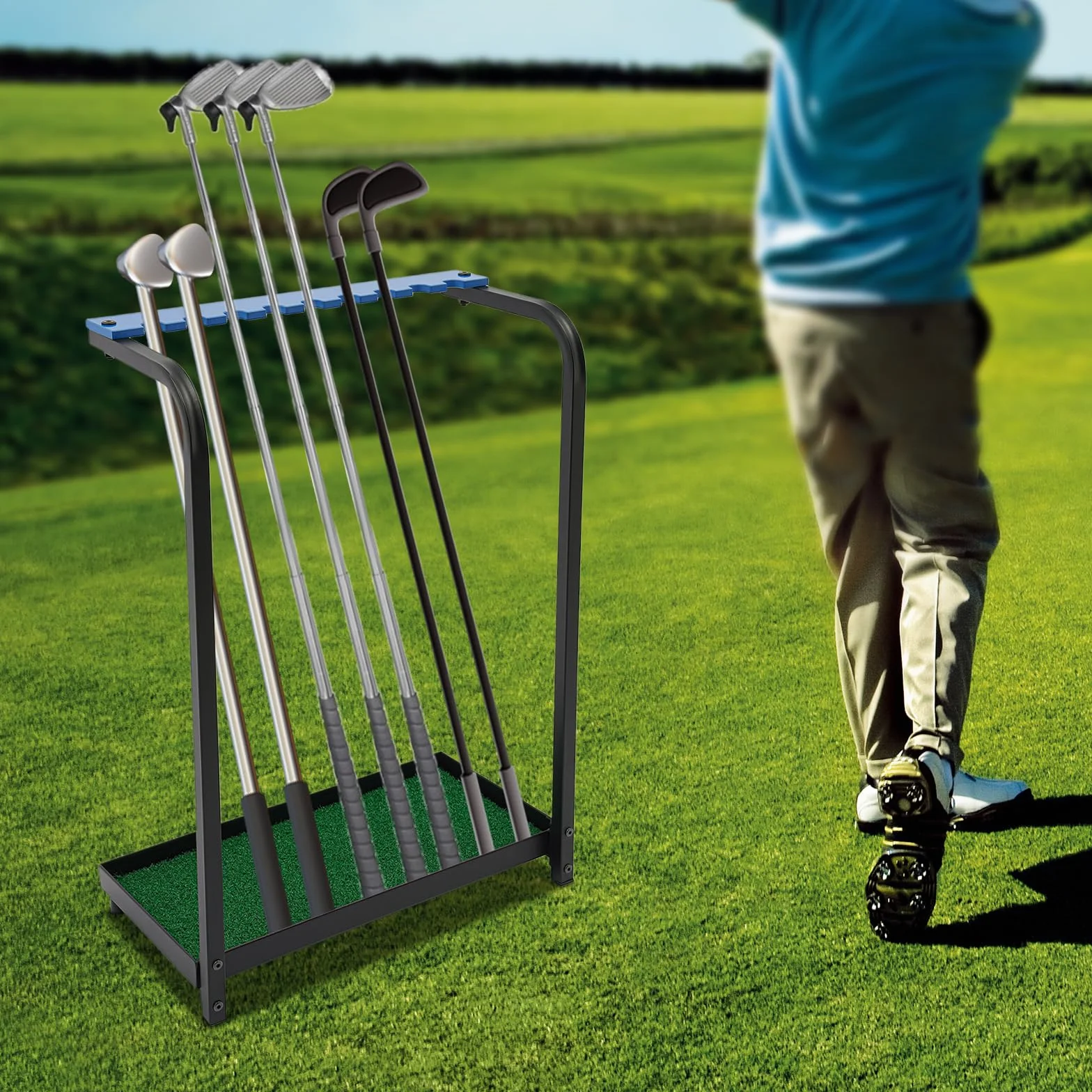 Support de club de golf en acrylique 9 trous 50 x 27,5 x 72 cm