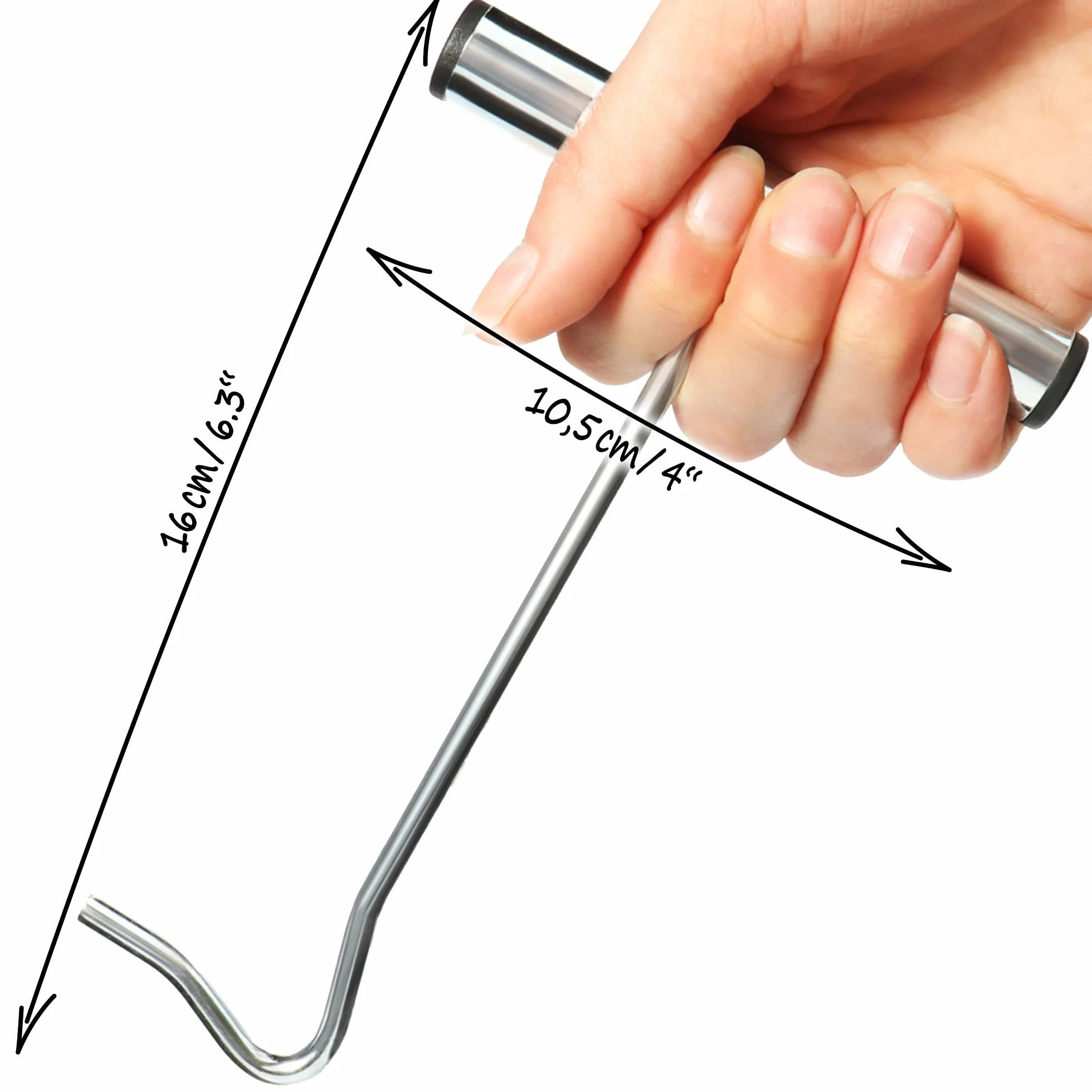 COM-FOUR® extracteur de Cheville en Acier Inoxydable 1 pièce - extracteur de Crochet pour Retrait Facile - Accessoires de Tente