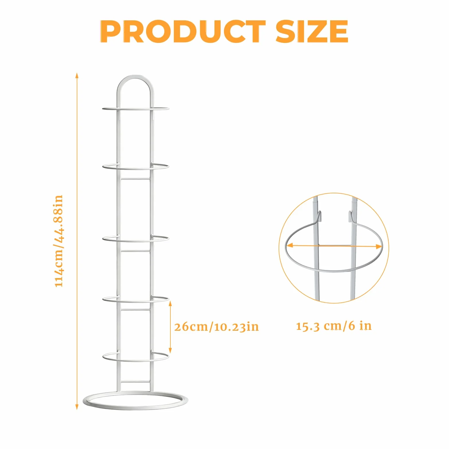 LURICO Support de balle vertical 5 niveaux pour basketball football volleyball blanc