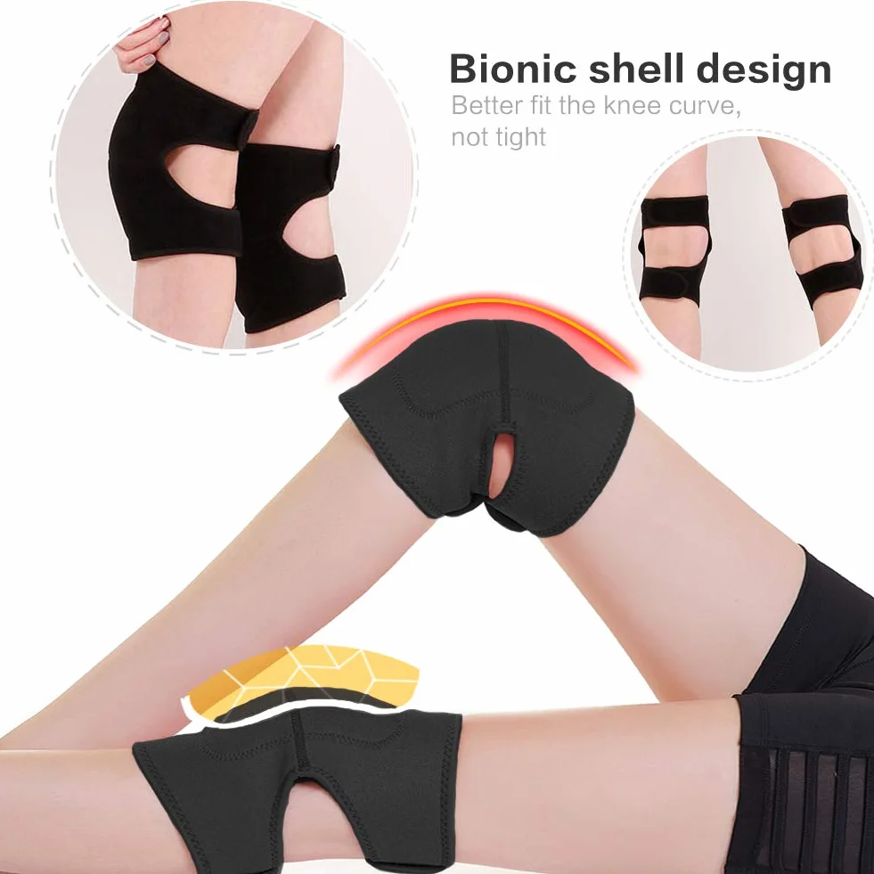 Protège-Genoux Antidérapants pour Yoga Adultes Ajustables 1 Paire