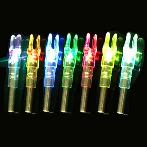 Encoches de Flèche Lumineuses LED 3 Pièces Chasse Tir Arc 6.2mm Queue Rouge
