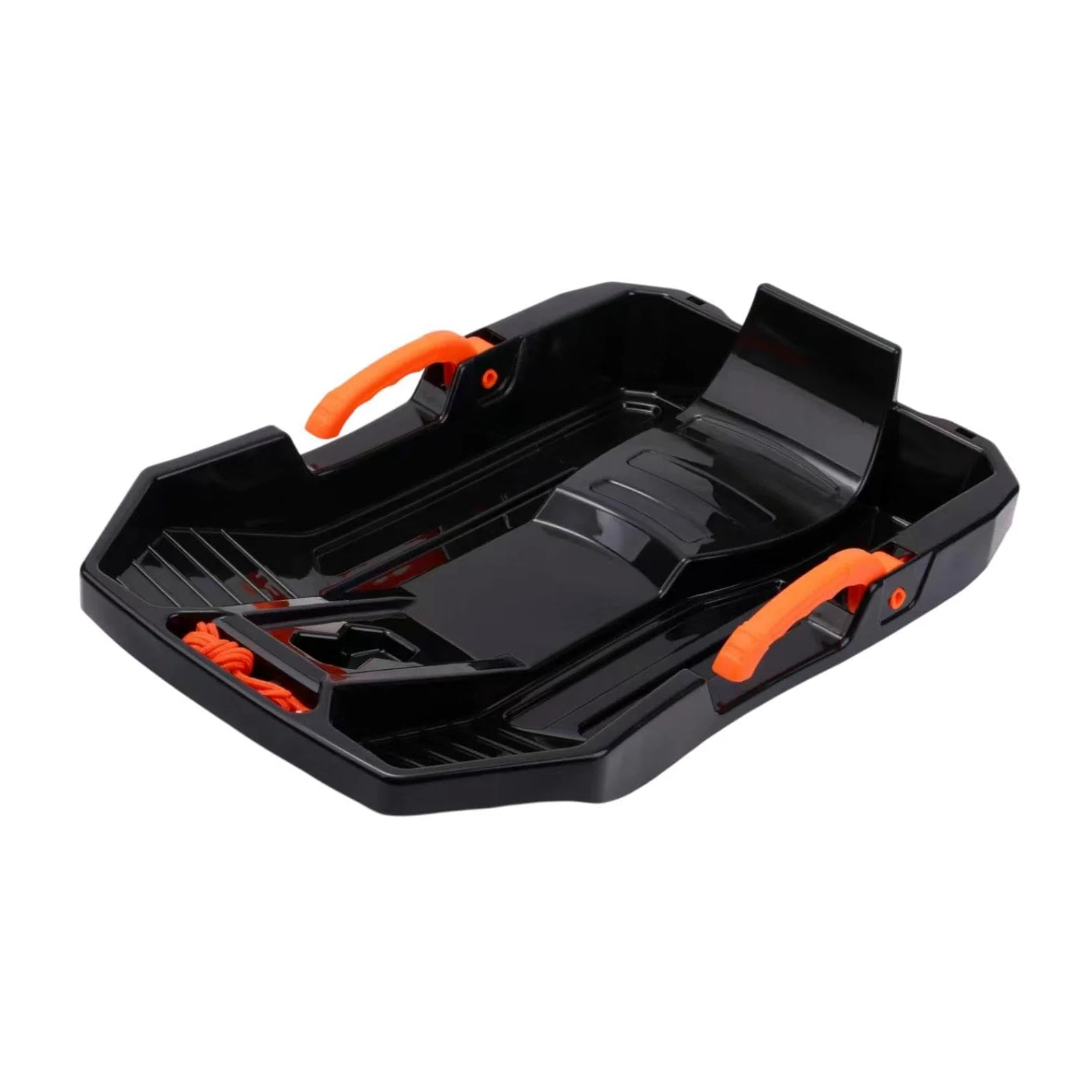 Luge pour Enfants Luge de Descente Neige Traîneau Portatif Poignée de Frein Légère et Solide Modèle avec Corde de Traction Adaptée Aux Sorties Hiverna