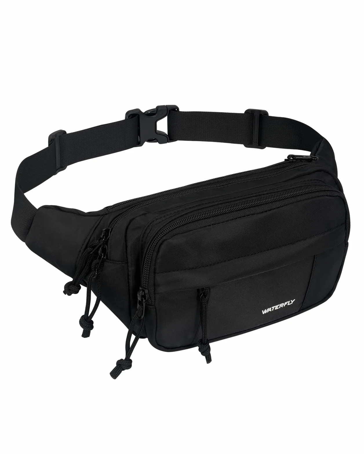 Waterfly Sac Banane Homme Femme Grand Bumbag 5 Poches Zippées Hipbag Unisexe Sacoche Banane de Sport Randonnée Cyclisme