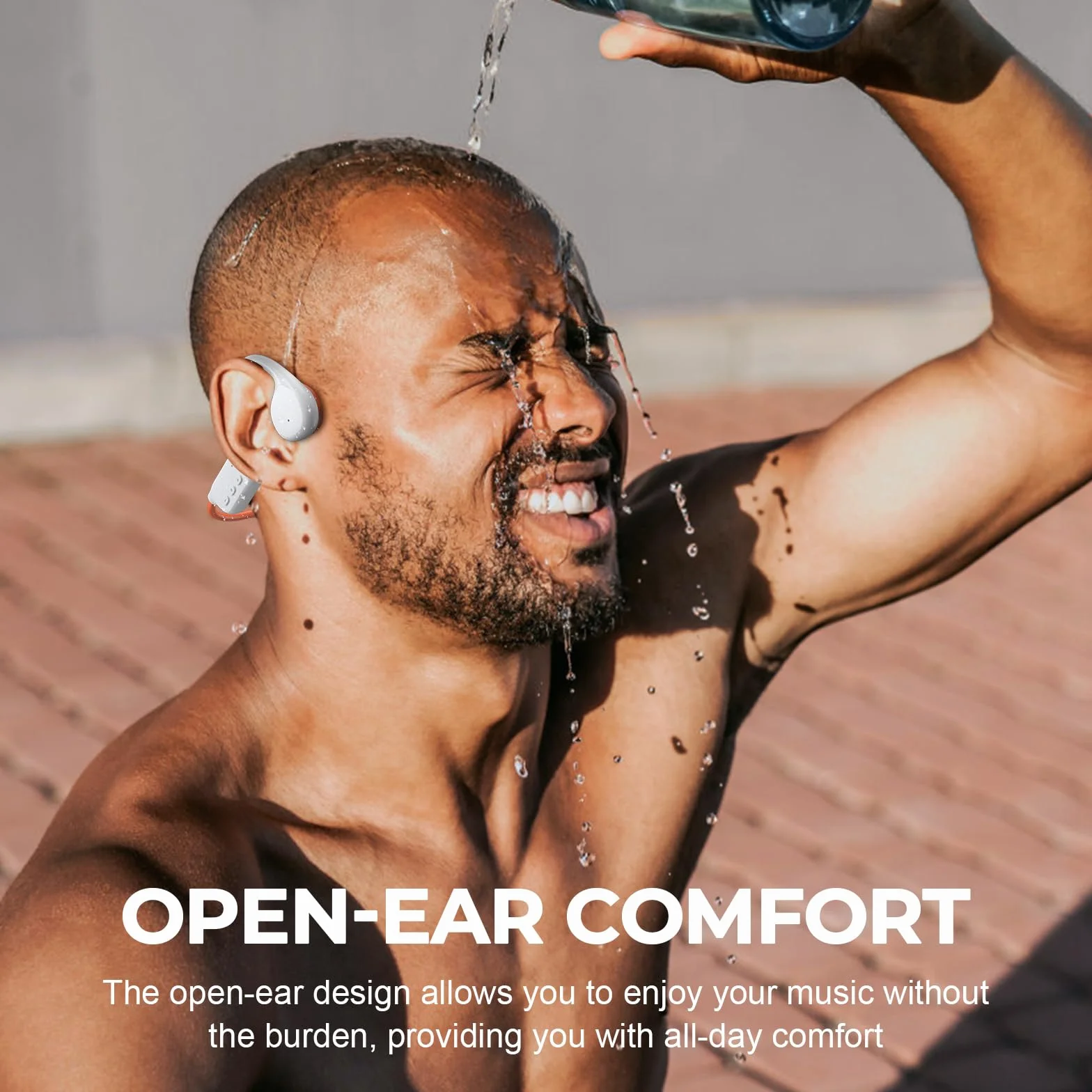 Casque Conduction Osseuse, Écouteur Natation À Bluetooth 5.3, mémoire 32 Go intégrée, Lecteur MP3 Étanche IPX8-10 Heures de Jeu, Casque Sport pour la Natation Blanc