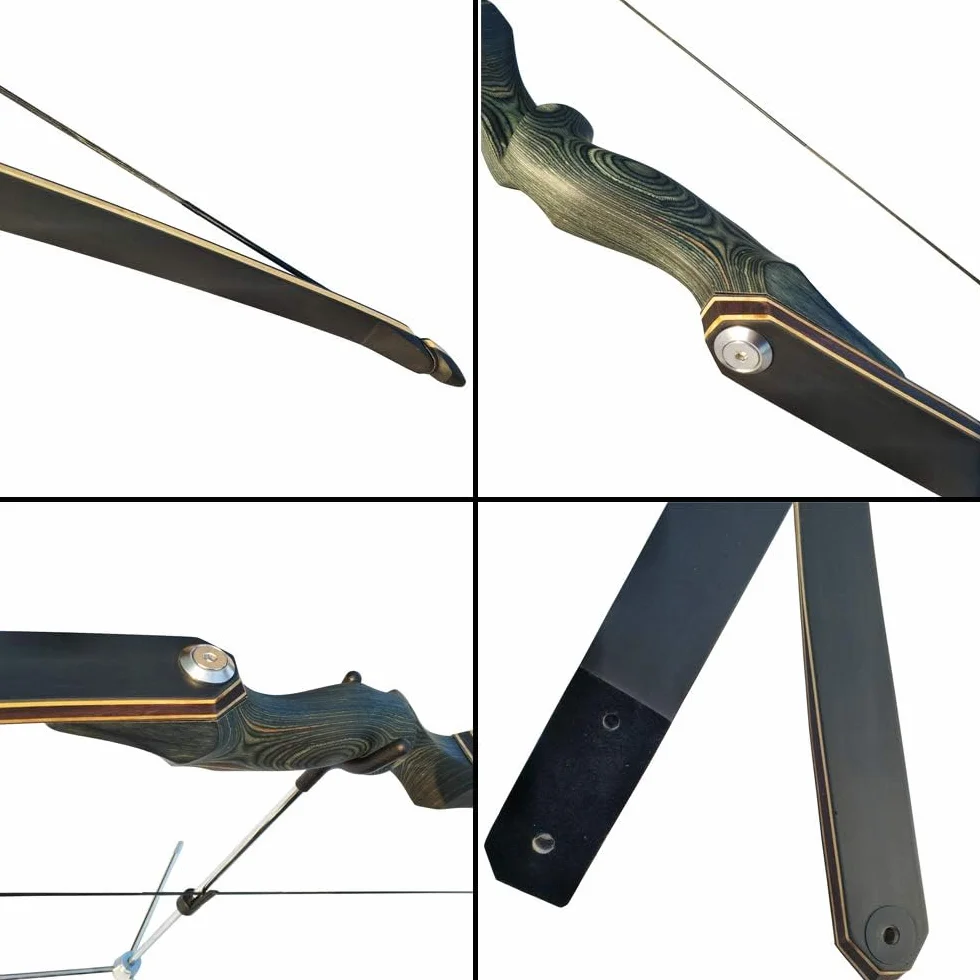 Arc Classique Takedown 60'' Recourbé 30lbs 35lbs 40lbs Tir à l'Arc Chasse Bois