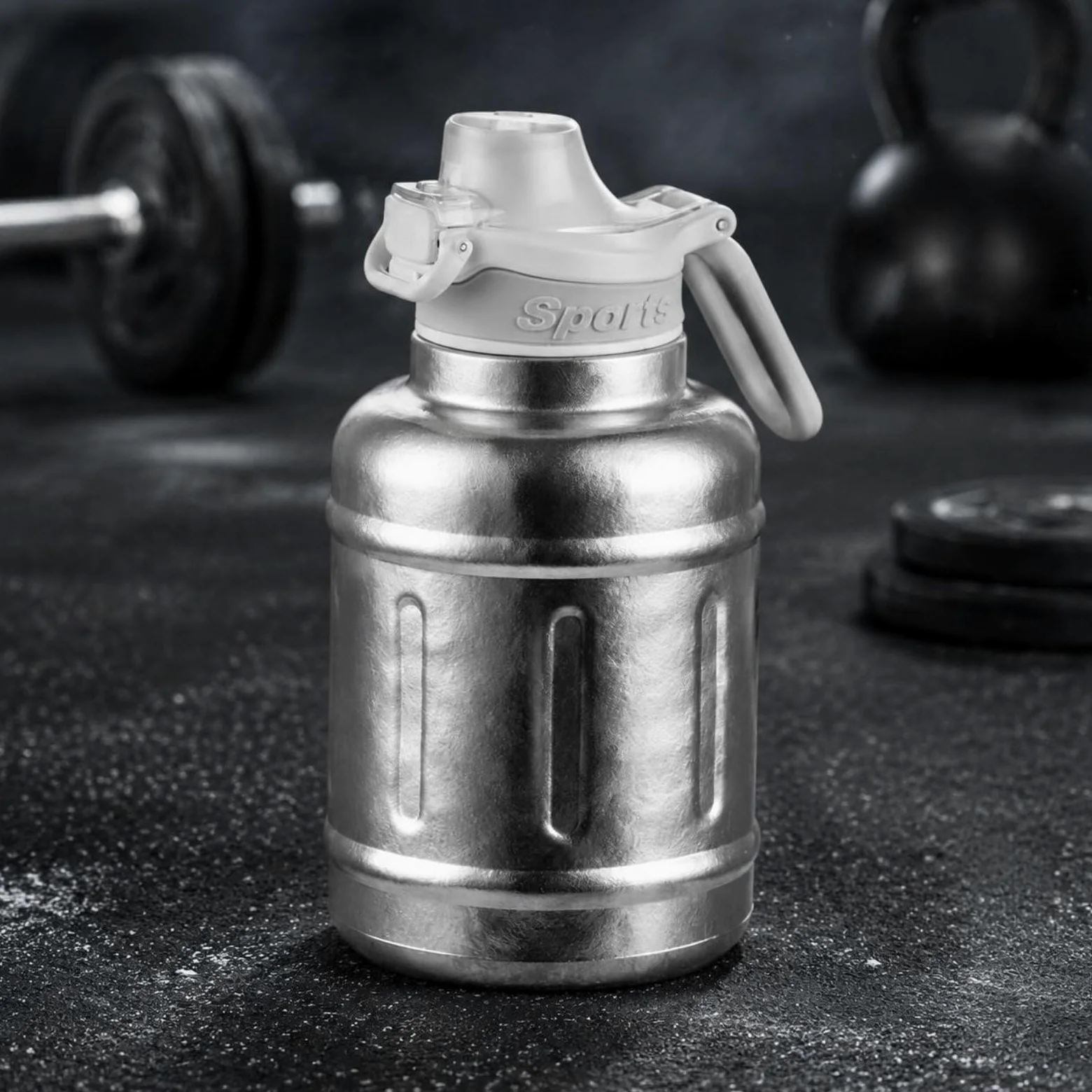 rockible Gourde de Sport En Titane Résistante à Chocs Bouteille D'eau En Titane Réutilisable Bouteille Portable Grande Capacité pour Extérieur, Bleu