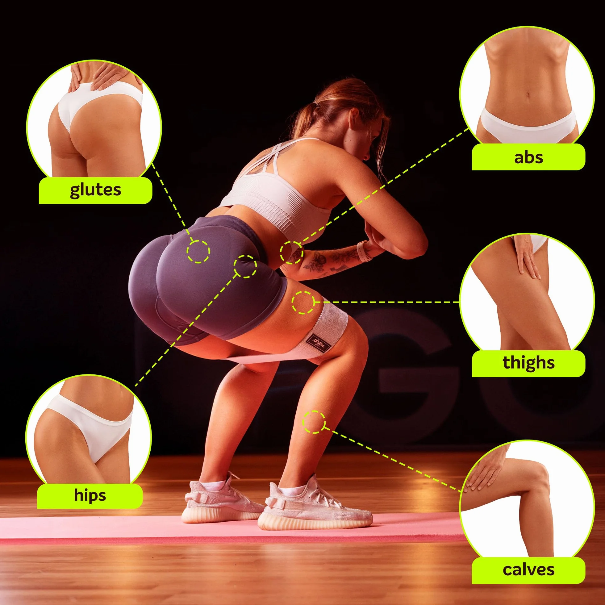 Fizyo Lot de 3 Bandes de Fitness avec Niveaux de Résistance pour Musculation