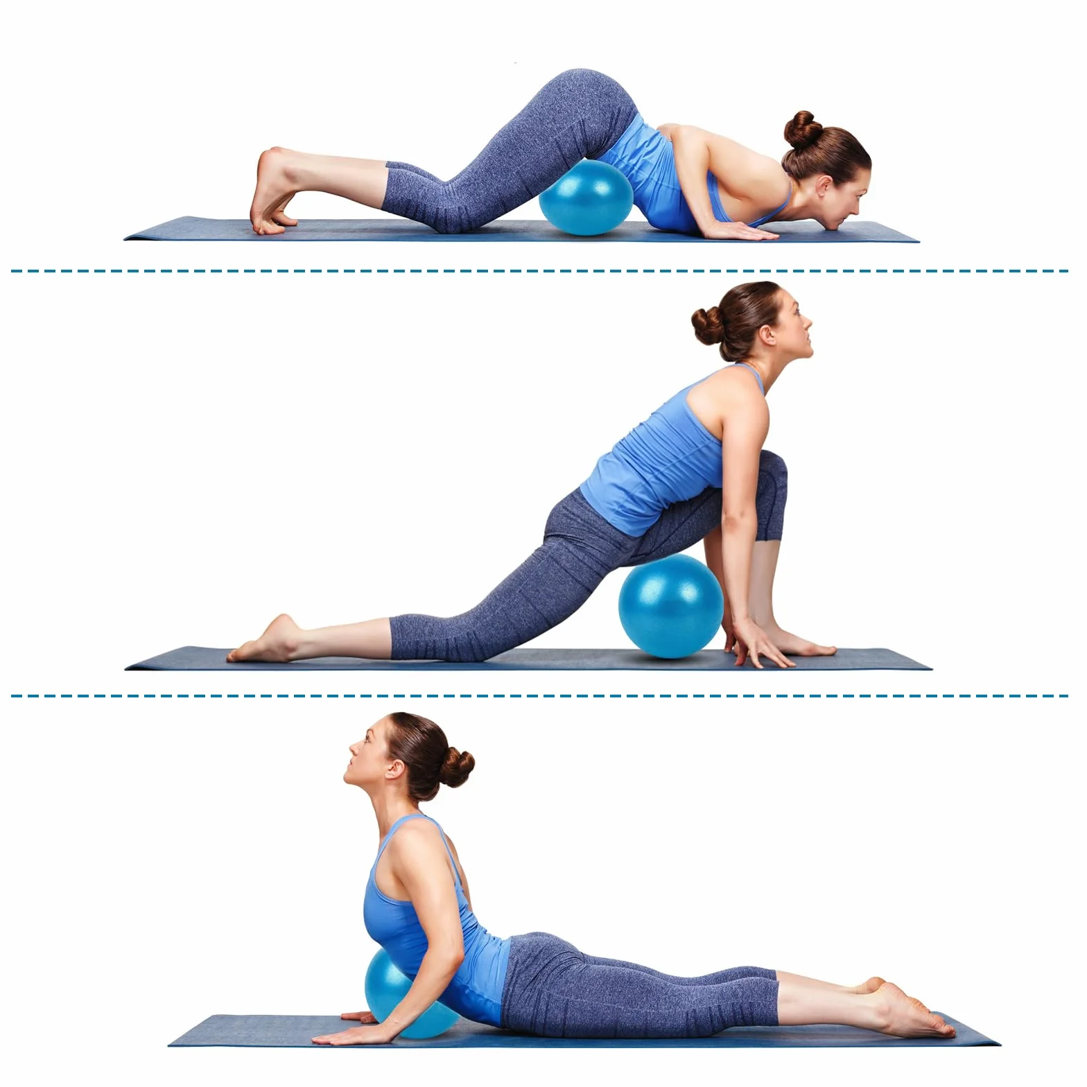 Ballon de Gymnastique Pilates, Ballon Yoga 25cm, Ballon d'Exercice Fitness avec Paille