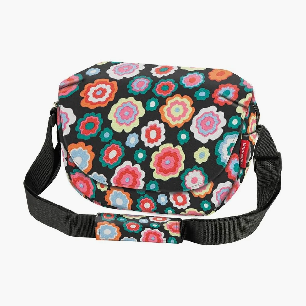 KlickFix Sacoches de Guidon Adulte Unisexe, Happy Flowers, 25X19X8Cm
