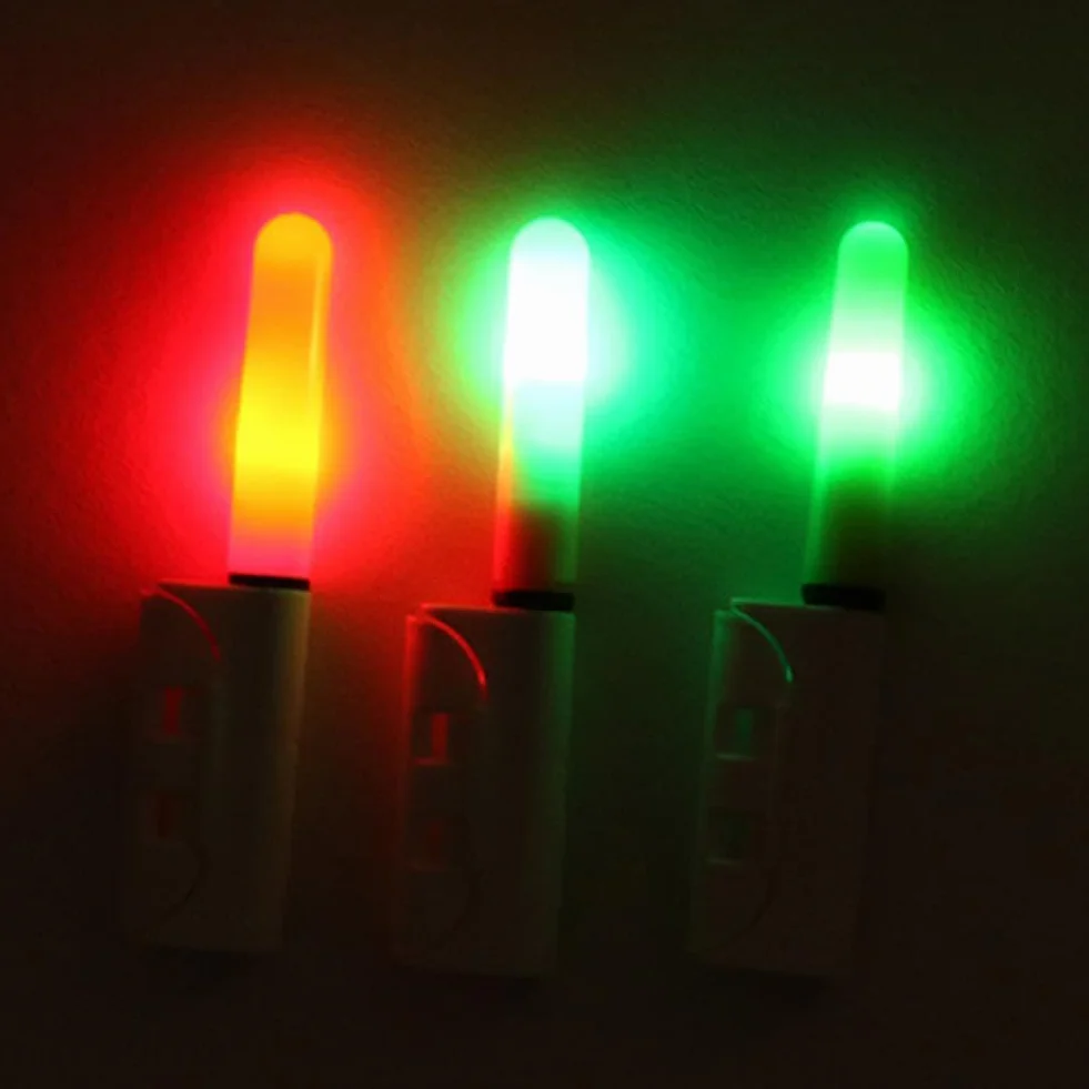 Lot de bâtons Lumineux LED de Nuit pour Canne à pêche - 6,3 cm - Étanche - avec Alarme de Morsure - pour pêche de Nuit