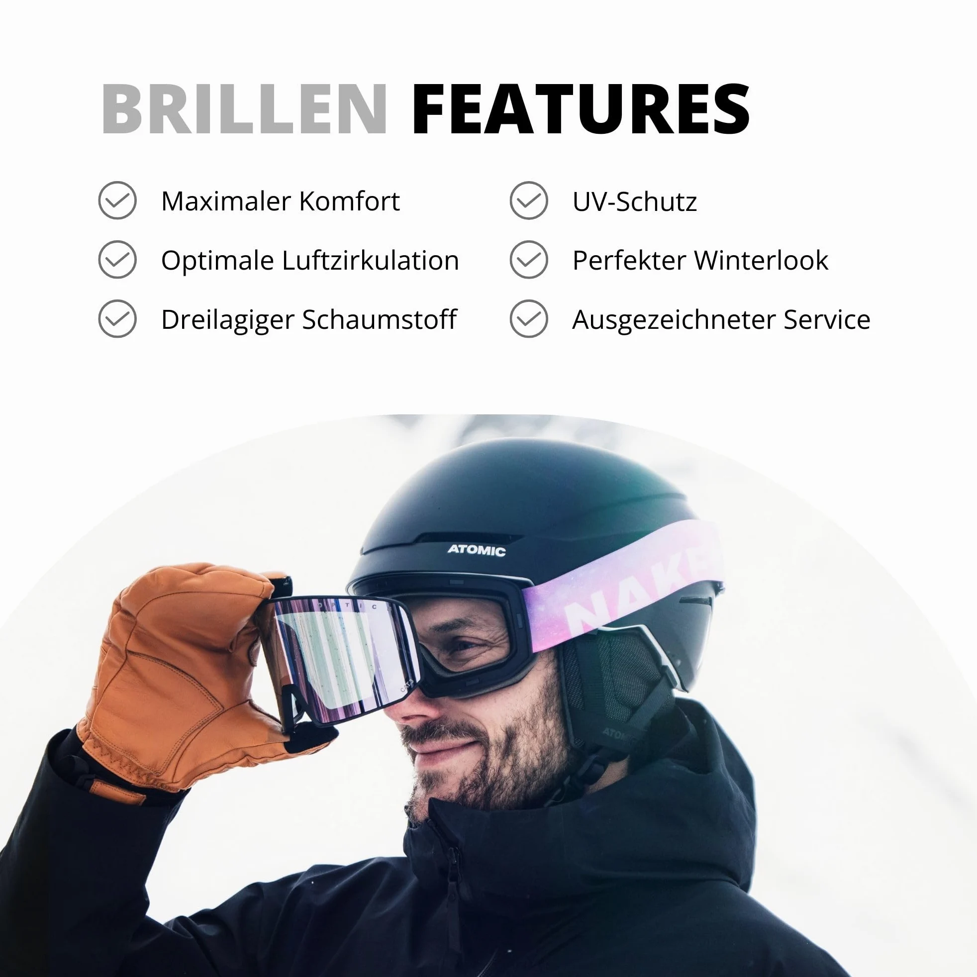 NAKED Optics Les STORM Lunettes de Ski et Snowboard pour Hommes et Femmes avec Verres Interchangeables (STORM Art)