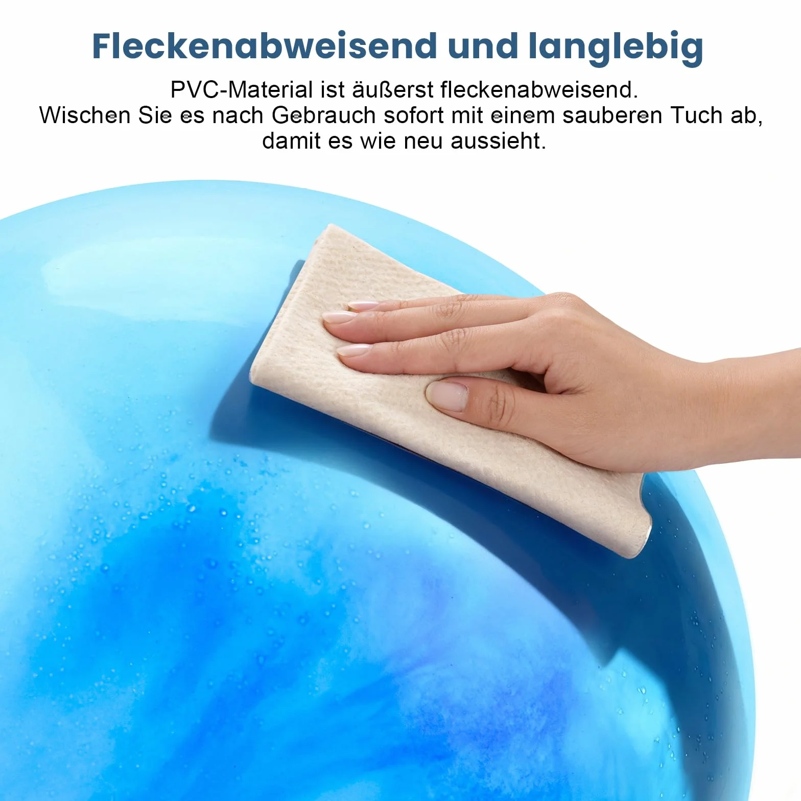 Ballon Swiss Ball 65cm Anti-Slip Pilates Yoga Fitness Accessoires avec Gonfleur