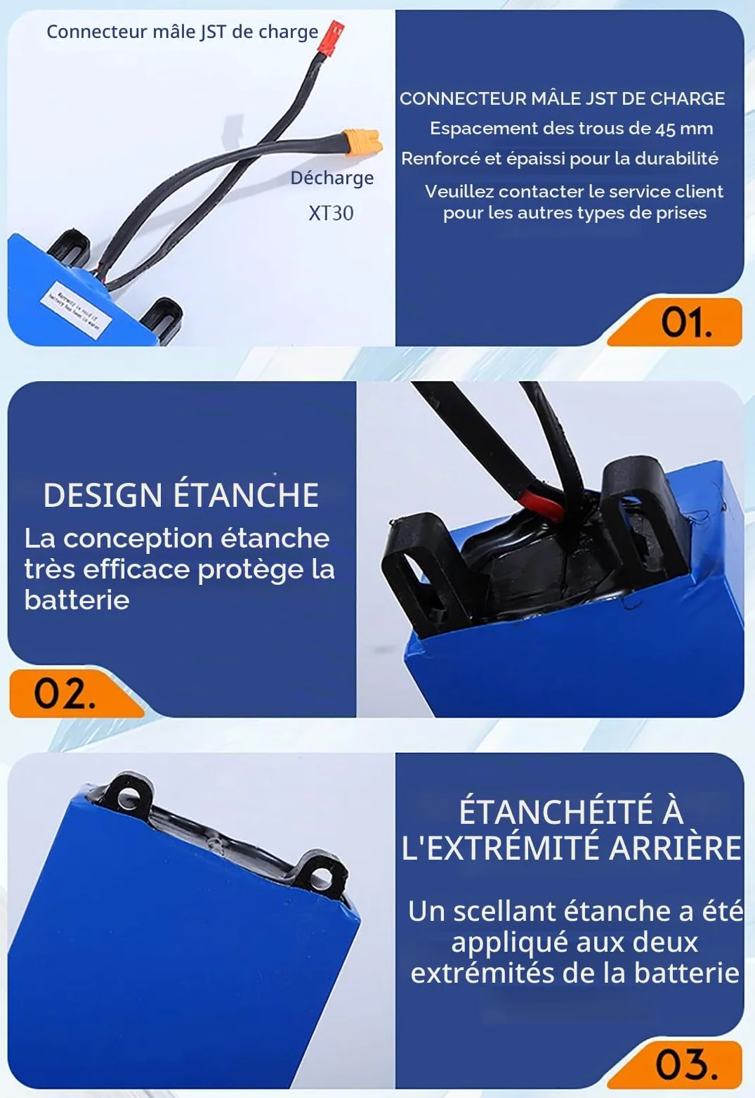 36V Batterie pour Trottinette Électrique, Batterie Haute Puissance 36V 6Ah 7.8Ah 10.4Ah Batterie De Remplacement 10S3P pour Kit Moteur De 0-400W
