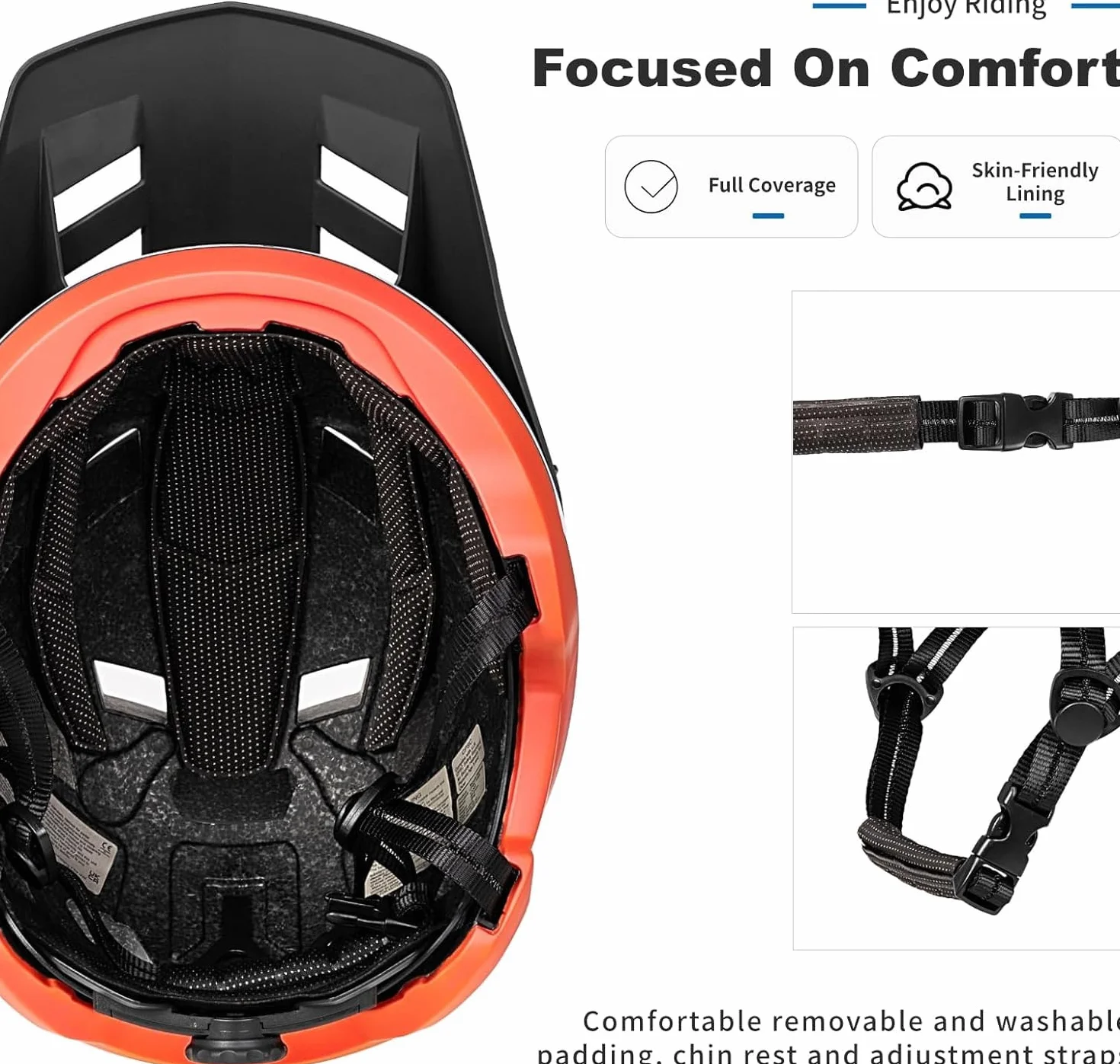 BATFOX Casque de vélo de montagne respirant avec visière pour VTT, vélo de route, BMX