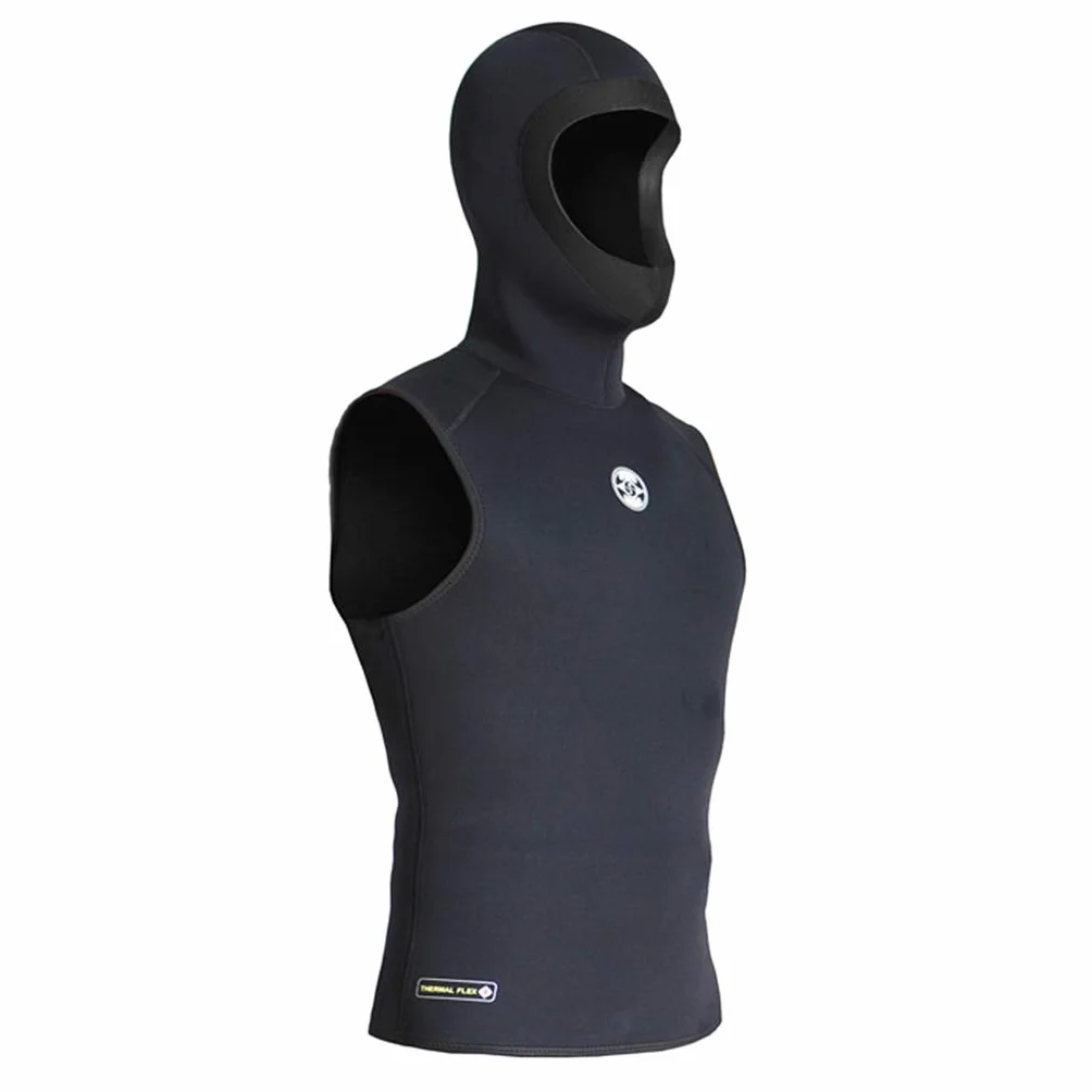 Gilet de plongée homme néoprène 3 mm sans manches capuche pour plongée surf natation voile