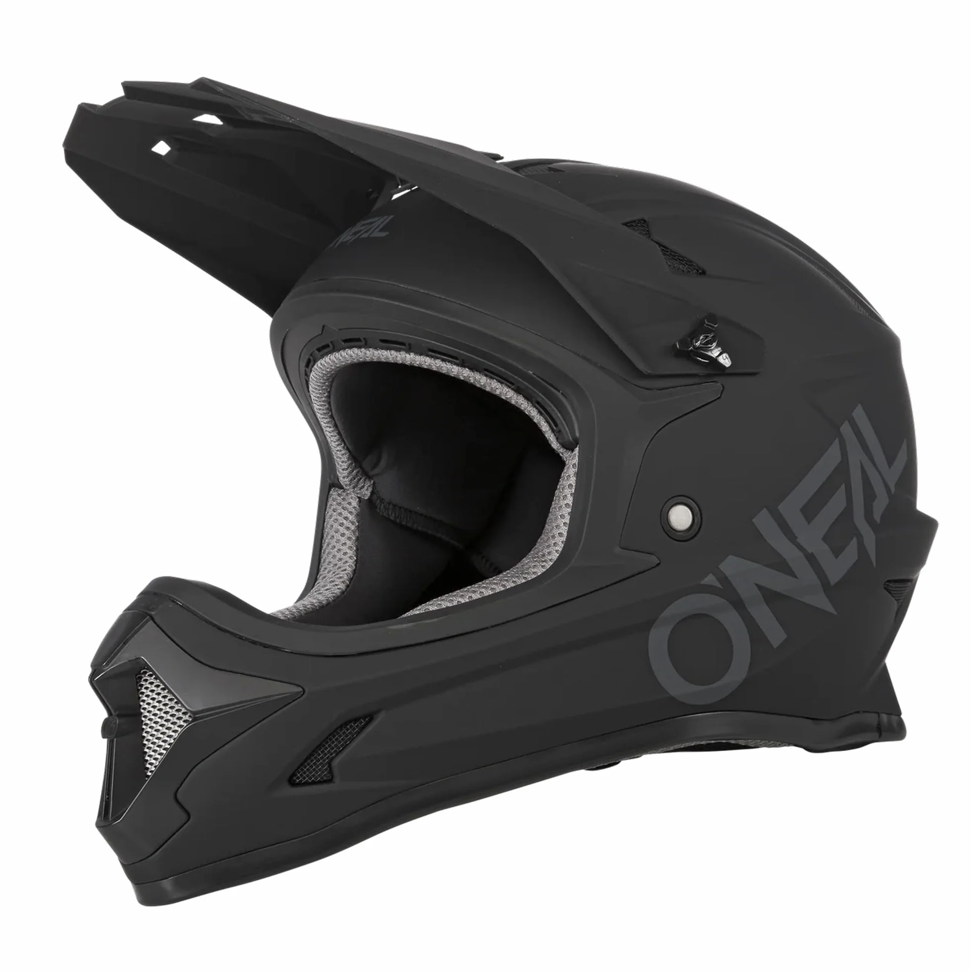 O'NEAL | Casque de VTT | Descente en VTT | Selon la Norme de sécurité EN1078, Coque extérieure en ABS | Casque SONUS Solide | Adulte | Noir | Taille L