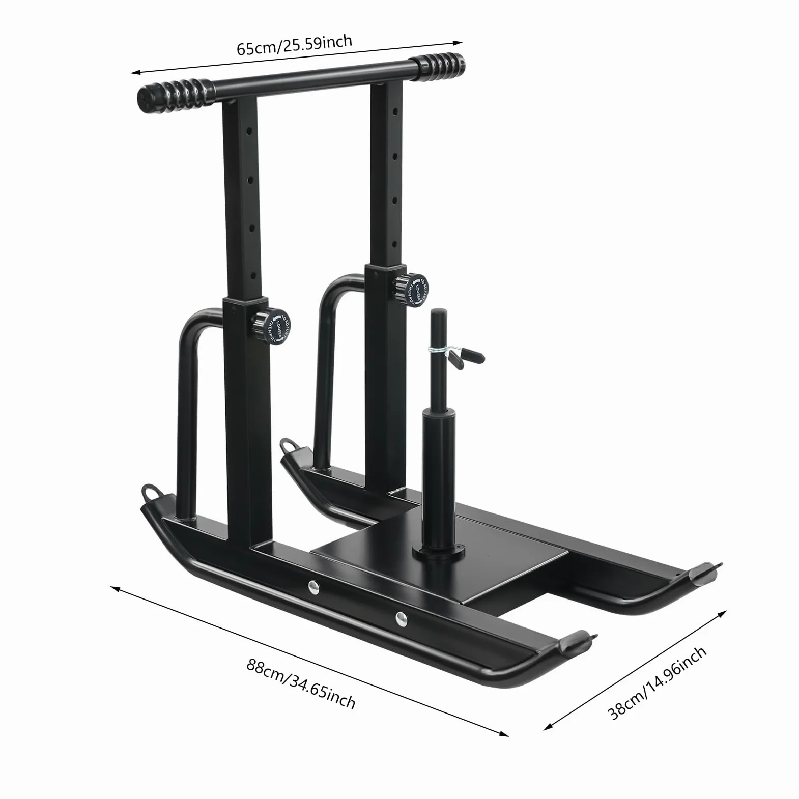 Luge de fitness réglable, capacité de charge de 200 kg, réglable en hauteur sur 5 niveaux pour l'entraînement de poussée et de traction, compatible avec disques de poids de 1" et 2", luge