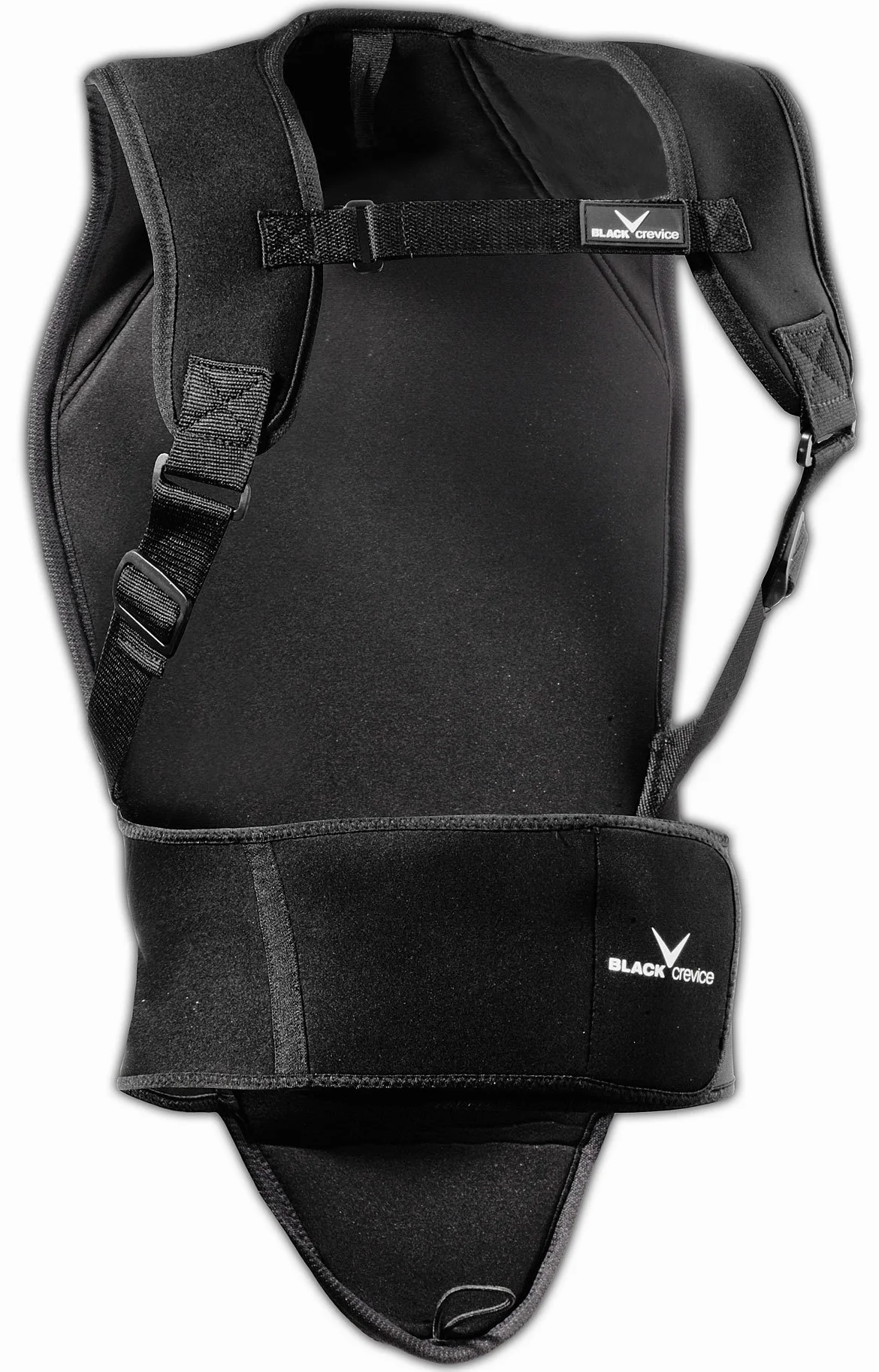 Black Crevice Protection Dorsale I Hommes & Femmes I Protection Dorsale pour Sports d'hiver et Ski I Gilet de Protection Dorsale avec Bretelles réglables I Gilet de Protection Ergonomique