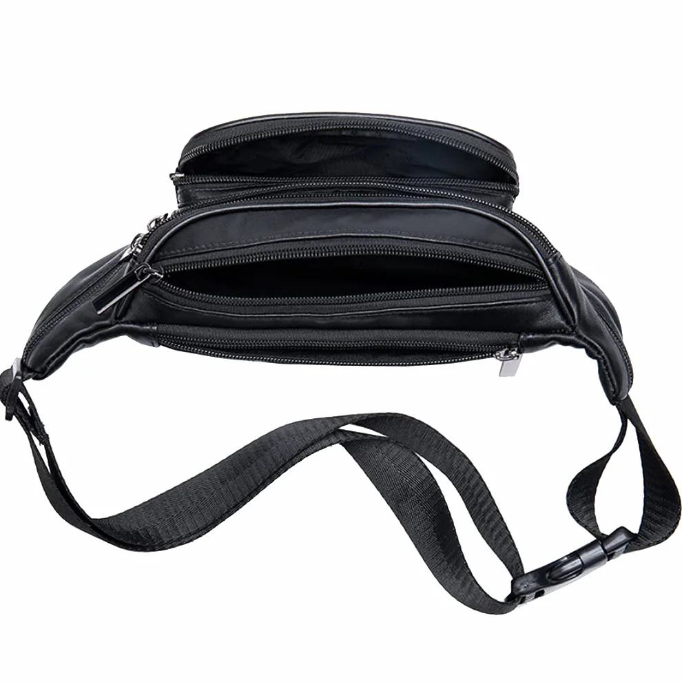 Sac Banane en Cuir pour Homme Femme Voyage Course Randonnée Camping