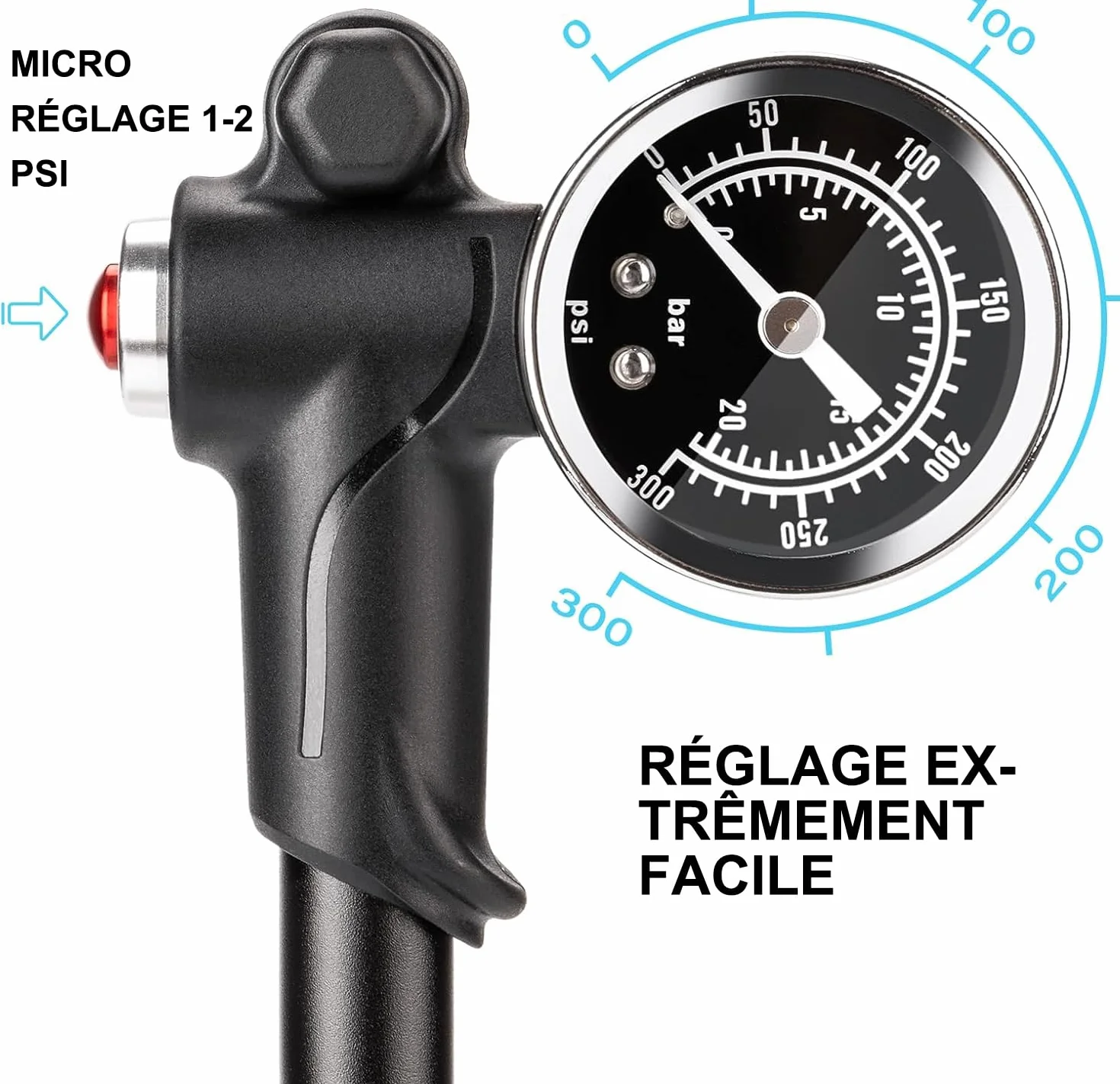 Pompe d'amortisseur Haute Pression Argenté CXWXC pour Fourche à Suspension et Suspension arrière