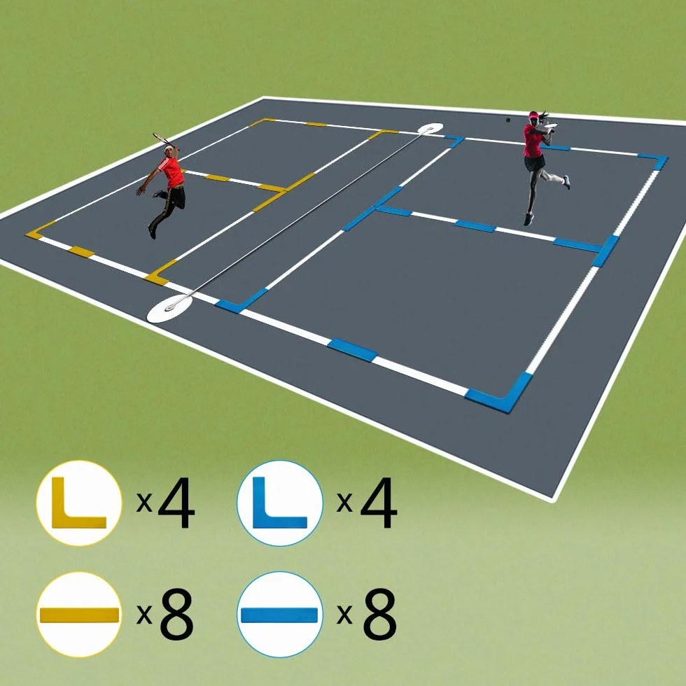 Jeu de Marqueurs de Terrain Pickleball Mini Terrain de Tennis