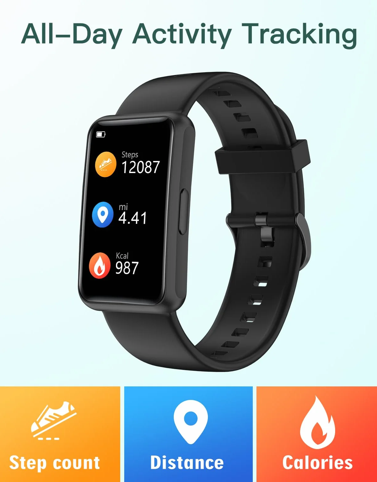 Montre Podometre Etanche IP68 1.47 Pouces Femme Homme Enfant Trackers d'Activité Sport Course à Pied Marche KM Calories Sommeil Chronometre Minuteur