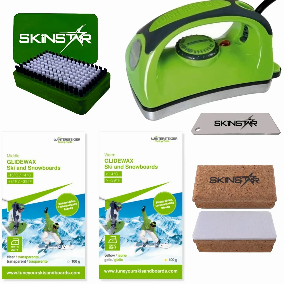 WINTERSTEIGER ajouter, Fer à Farter Brosse Cire Grattoir Liège