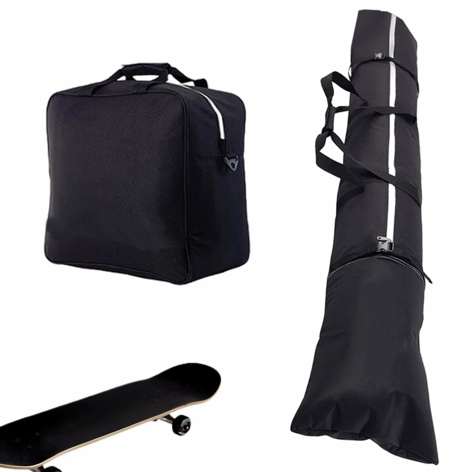 Housse de ski Sac De Transport Matelassé Imperméable En Toile Oxford | Housse De Transport À Skis Pour Adolescents et Adultes Passionnés Protège Objets de Amortissant Bottes