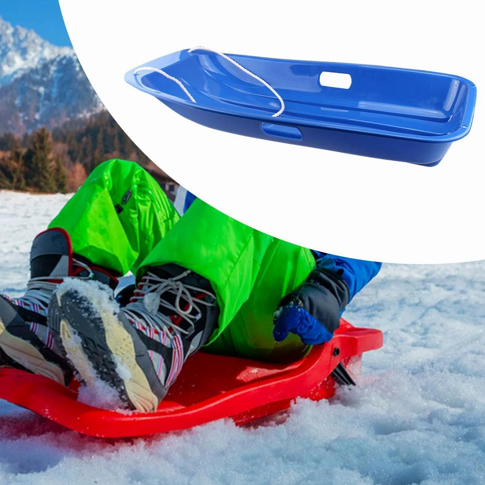 Oshhni Luge d'hiver pour Adultes, Toboggan, Multifonction, Jouet de Neige, traîneau à Sable pour pelouse, Vacances, arrière-Cour, activités de Plein air