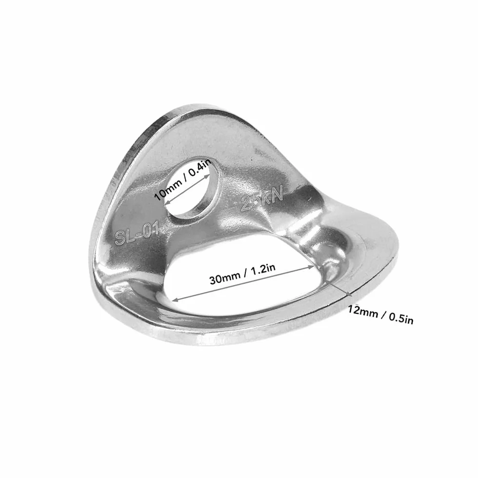 Crochets d'ancrage Acier Inoxydable pour Escalade capacité 2 500 kg Lot de 2
