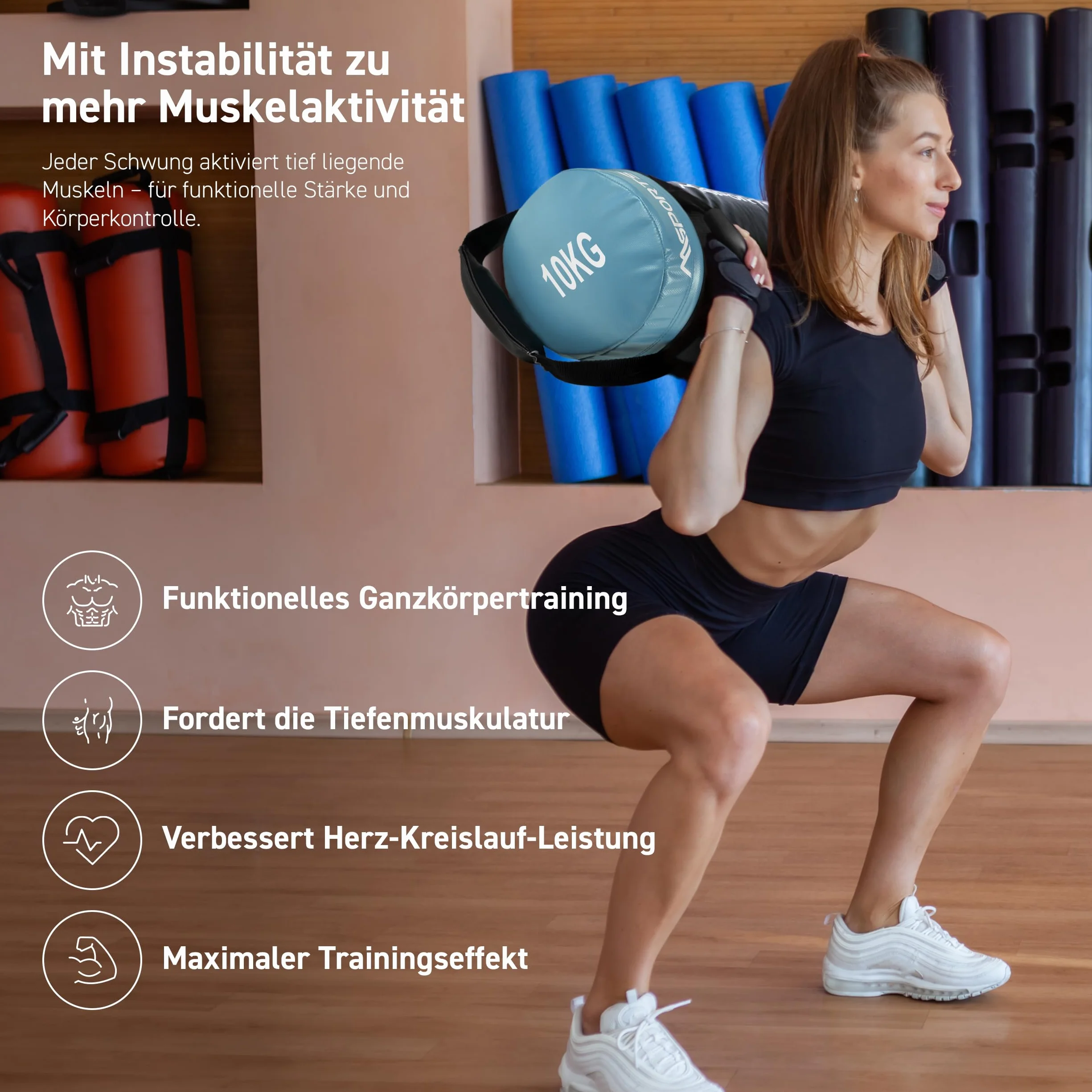 MSPORTS Power Bag Sac de fitness 5-30 kg Sac de sable poids fonctionnel