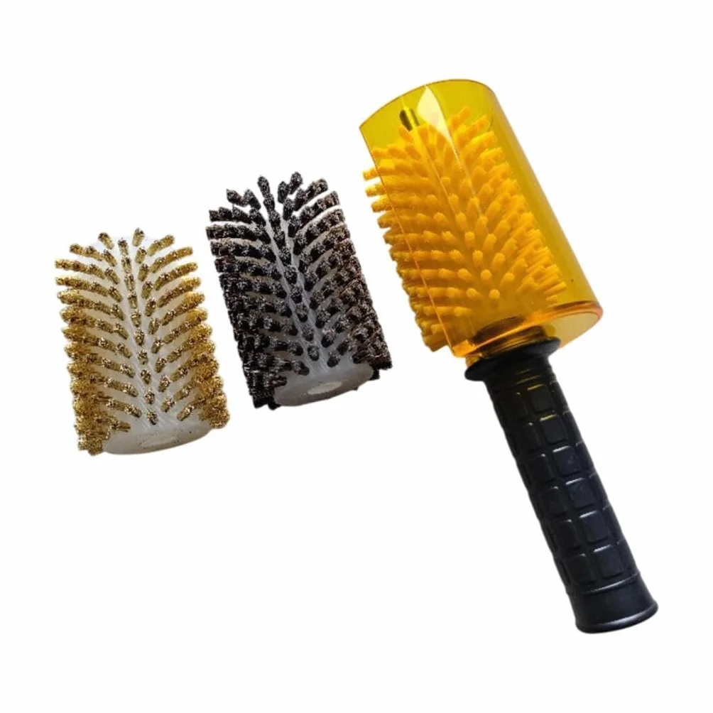 Kit de Brosse à Farter pour Snowboard avec Manche et Protection, Brosse Rotative, Kit de Brosse pour Ski