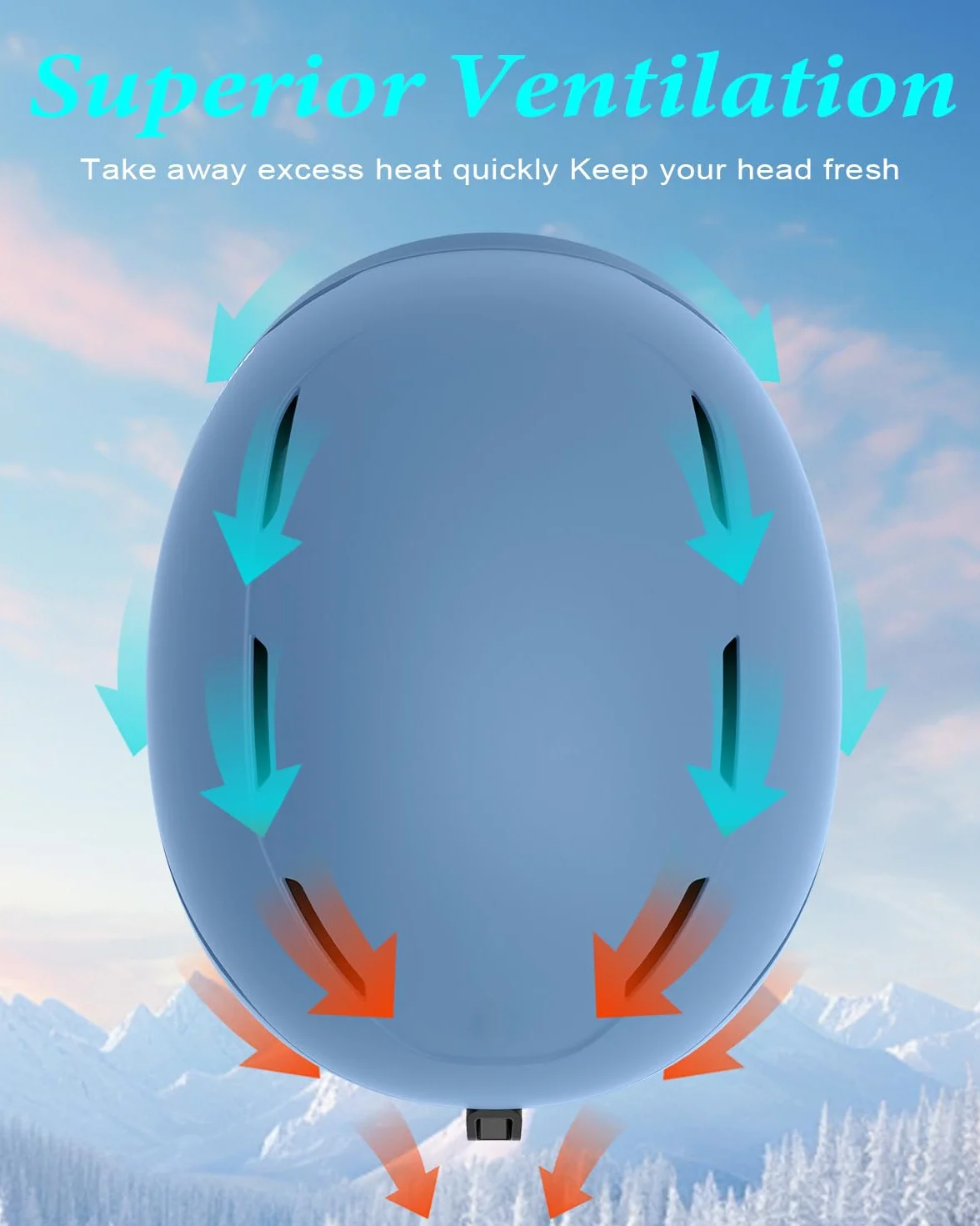 Casque de Ski,Casques de Ski Homme Femme Enfant, Casque de Snowboard avec Aérations Réglables Compatible avec Les Lunettes de Ski,Le Snowboard la Motoneige et Le Ski,Taille L/M/S.