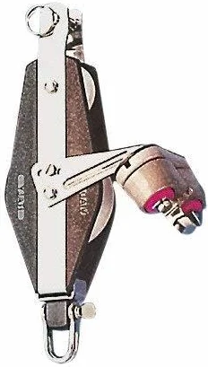 Viadana Poulie Double à Violon Plastinox 10x45 avec Coinceur et Ringot
