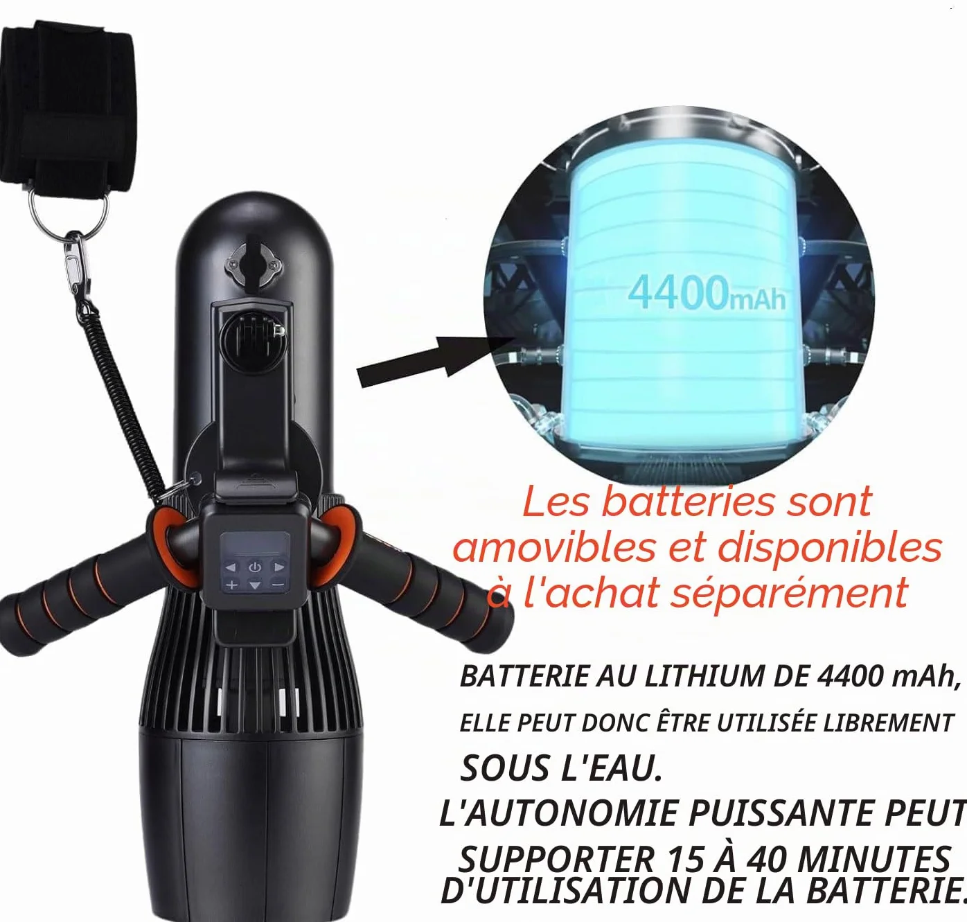 Trottinette électrique sous-marine 500 W 50 min 10 km/h moteur SUP