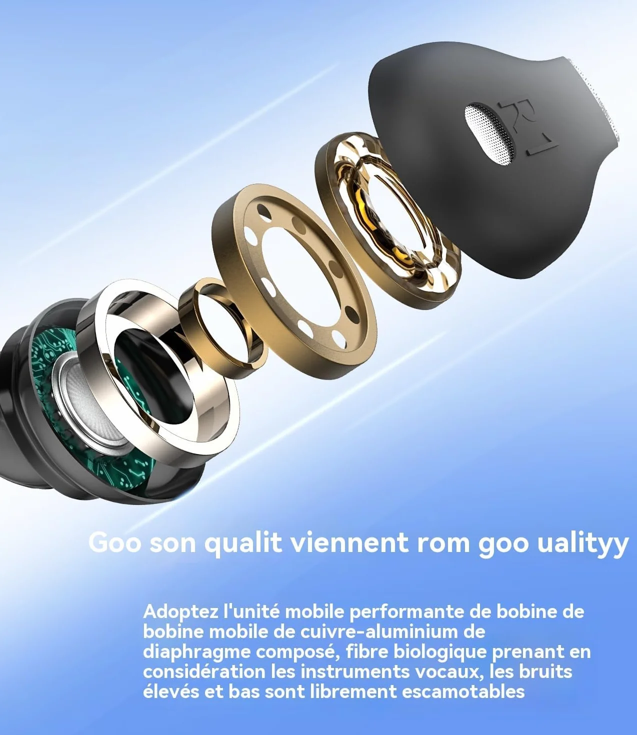 Écouteurs Filaire Jack 3.5mm Lot de 2 Casque AUX Audio Réducteur Bruit Stéréo