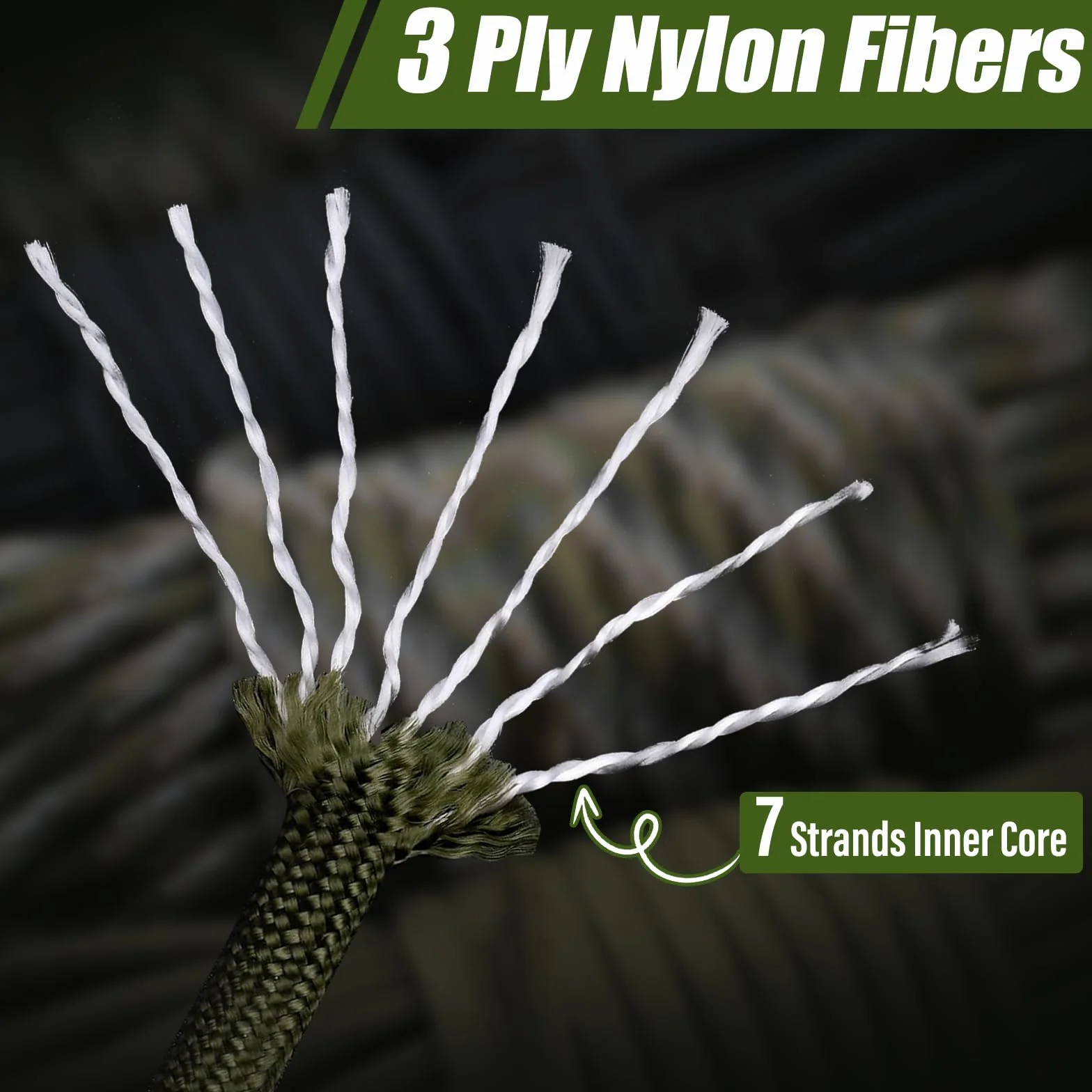 Paracorde 4mm x 10m 7 Brins Nylon Survie Extérieur Bricolage 50m