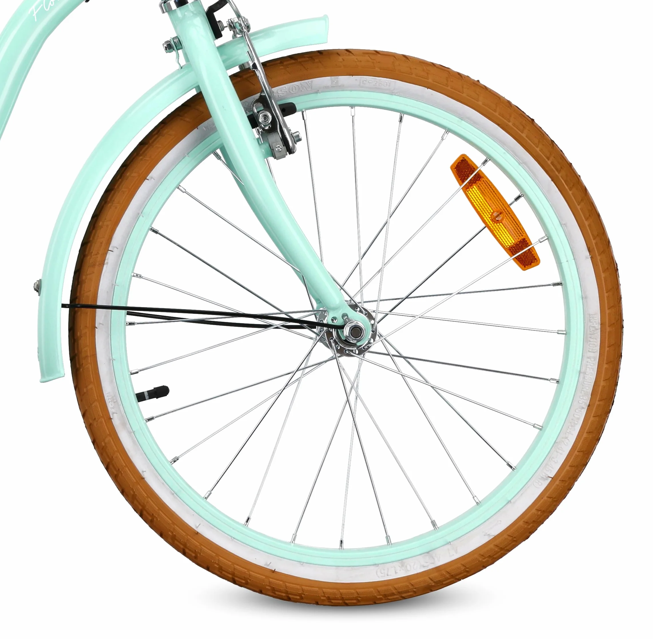 Sun Baby Flower Bike Retro Vélo pour Fille - Cadre en Acier, Freins V-Brake, Garde-Boue
