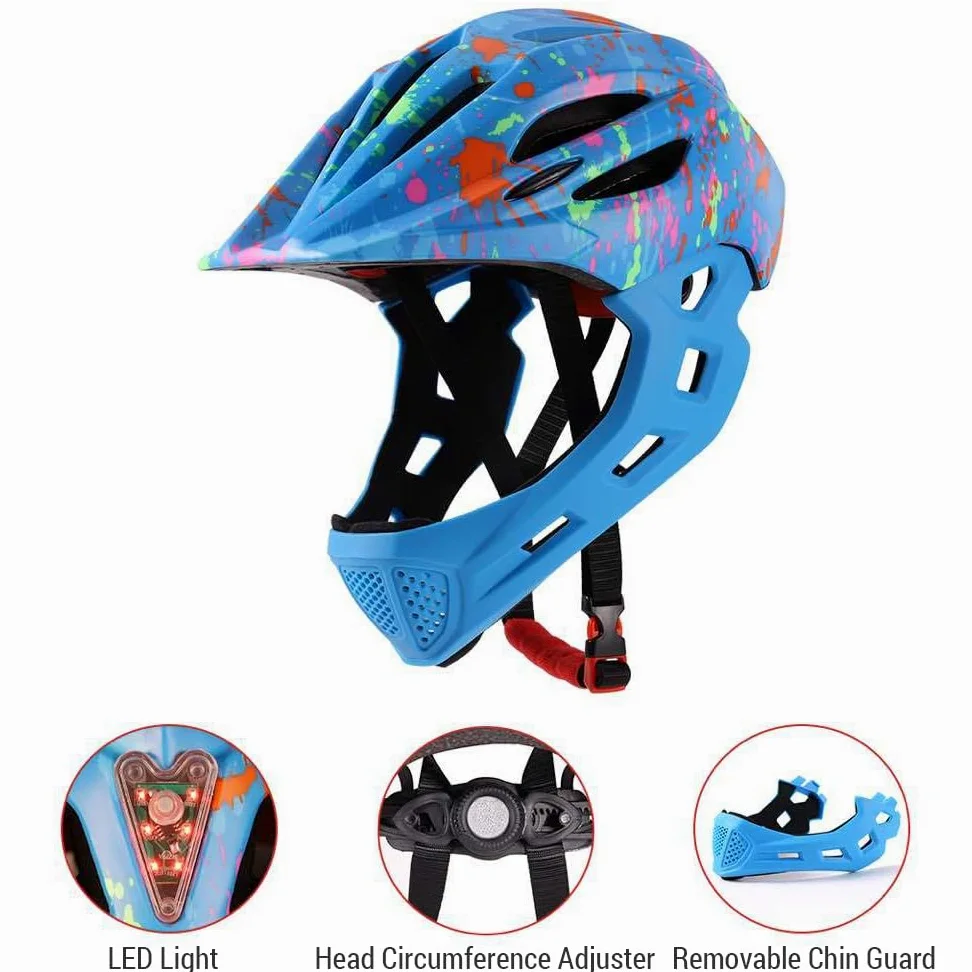 Casque de vélo réglable et respirant pour enfants avec lumière LED