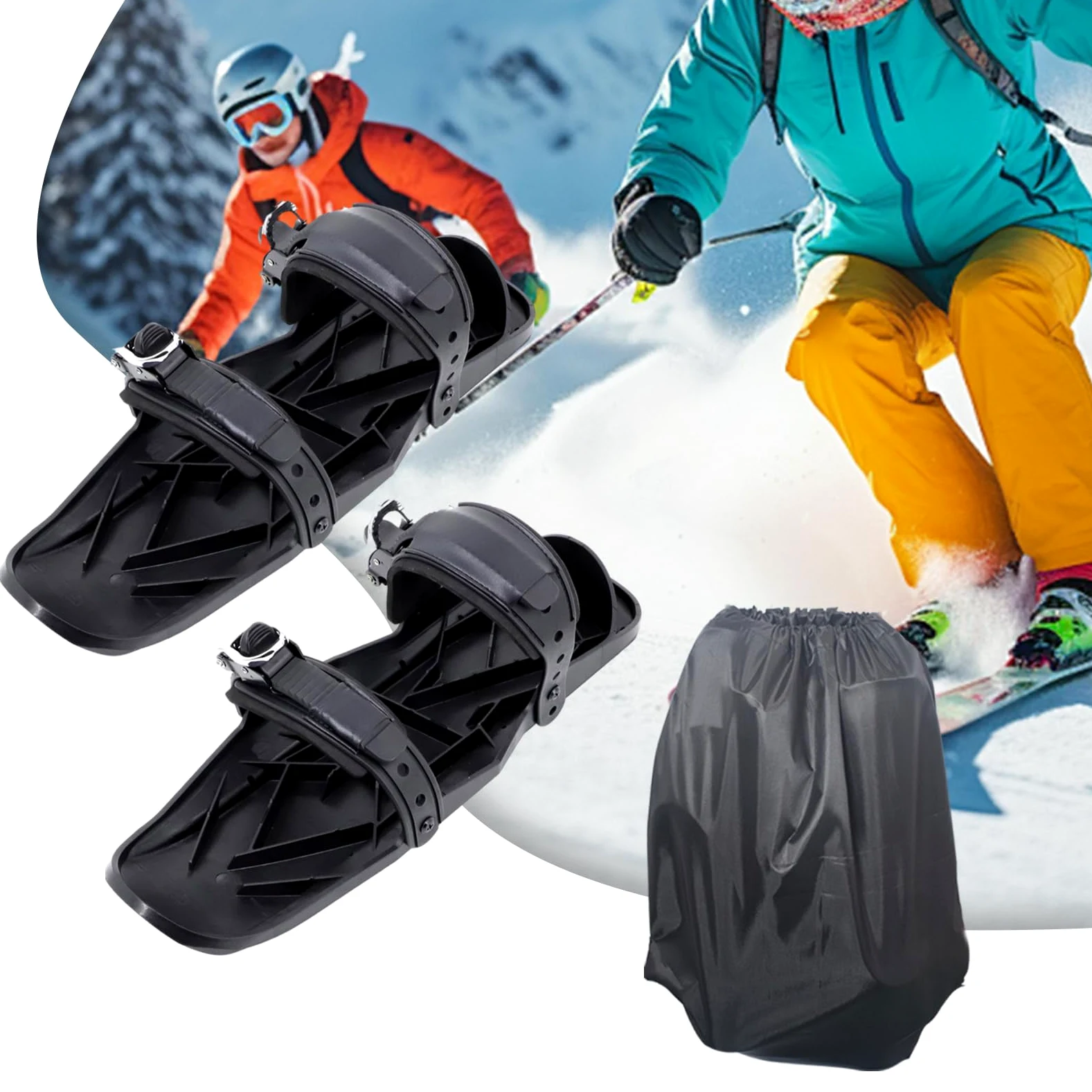 1 paire de raquettes à neige pour homme et enfant, légères, antidérapantes, réglables, avec sac à chaussures, boucle en acier inoxydable, outil de sport d'hiver pour parcs de neige, montagnes, neige