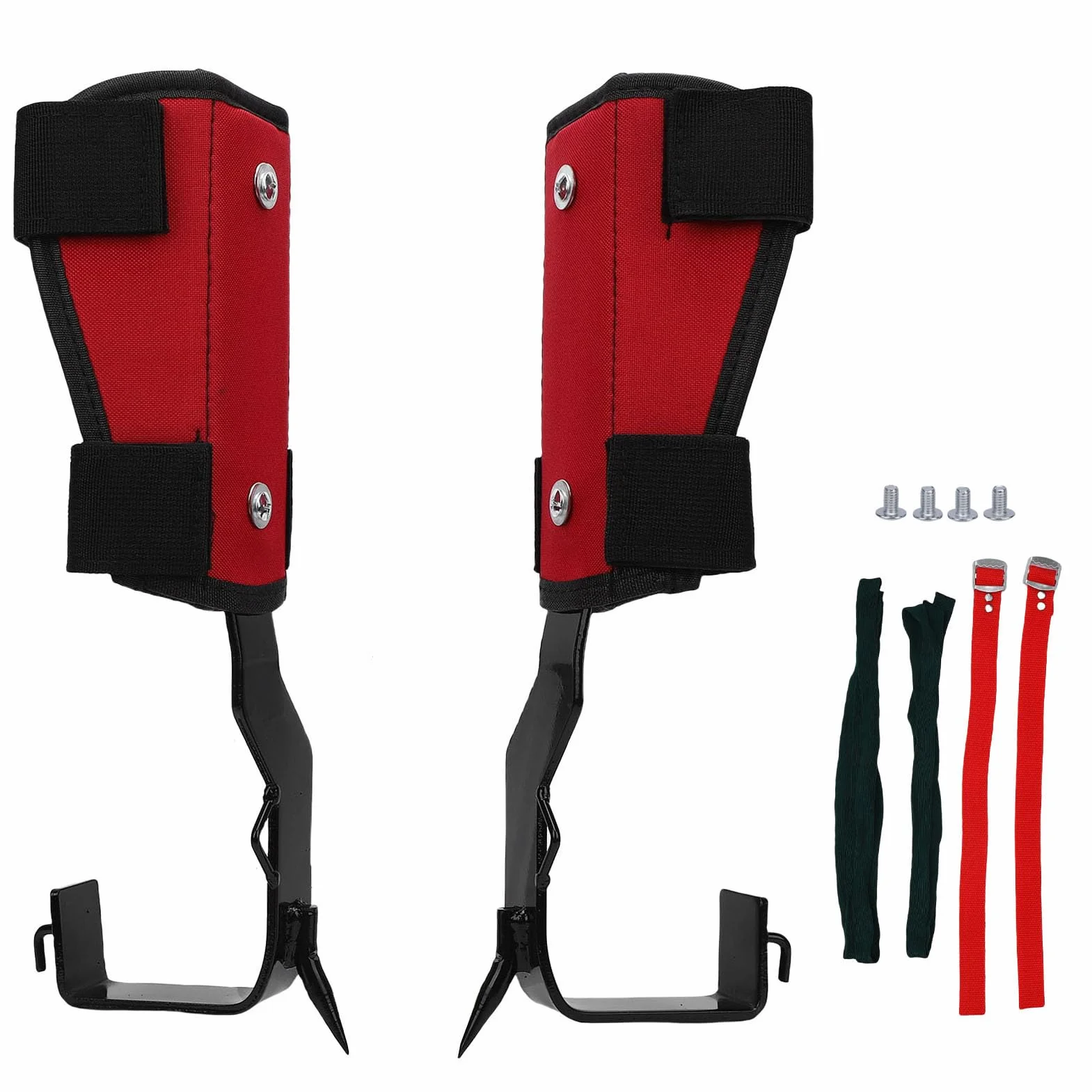 Focket Pointes d'escalade d'arbre Réglable en Acier Inoxydable 1 Paire avec Sangles et Gants