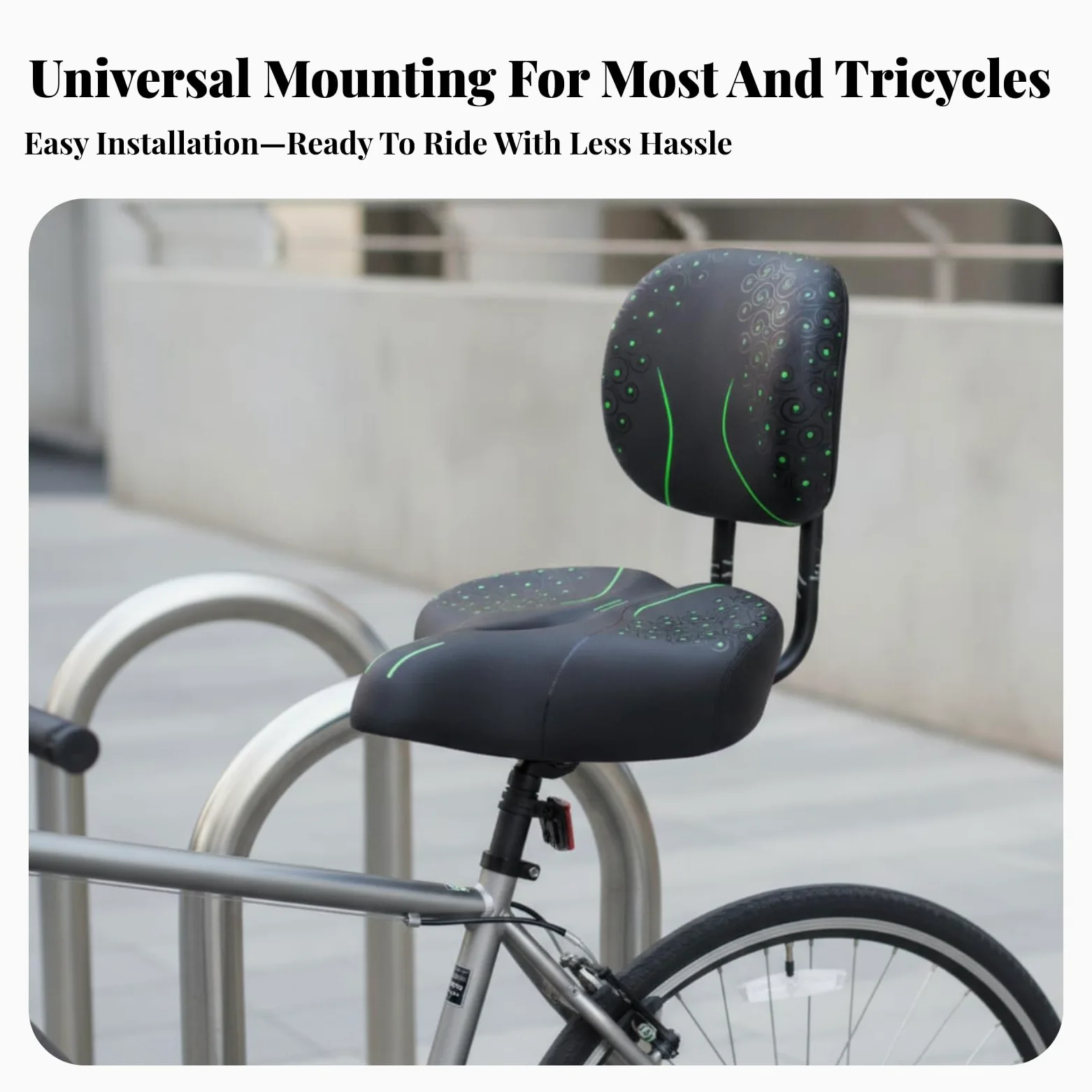 Selle Vélo Universelle Ergonomique | Robuste, Rembourrée, Selle Vélo Large, pour , Quotidien, Navetteurs